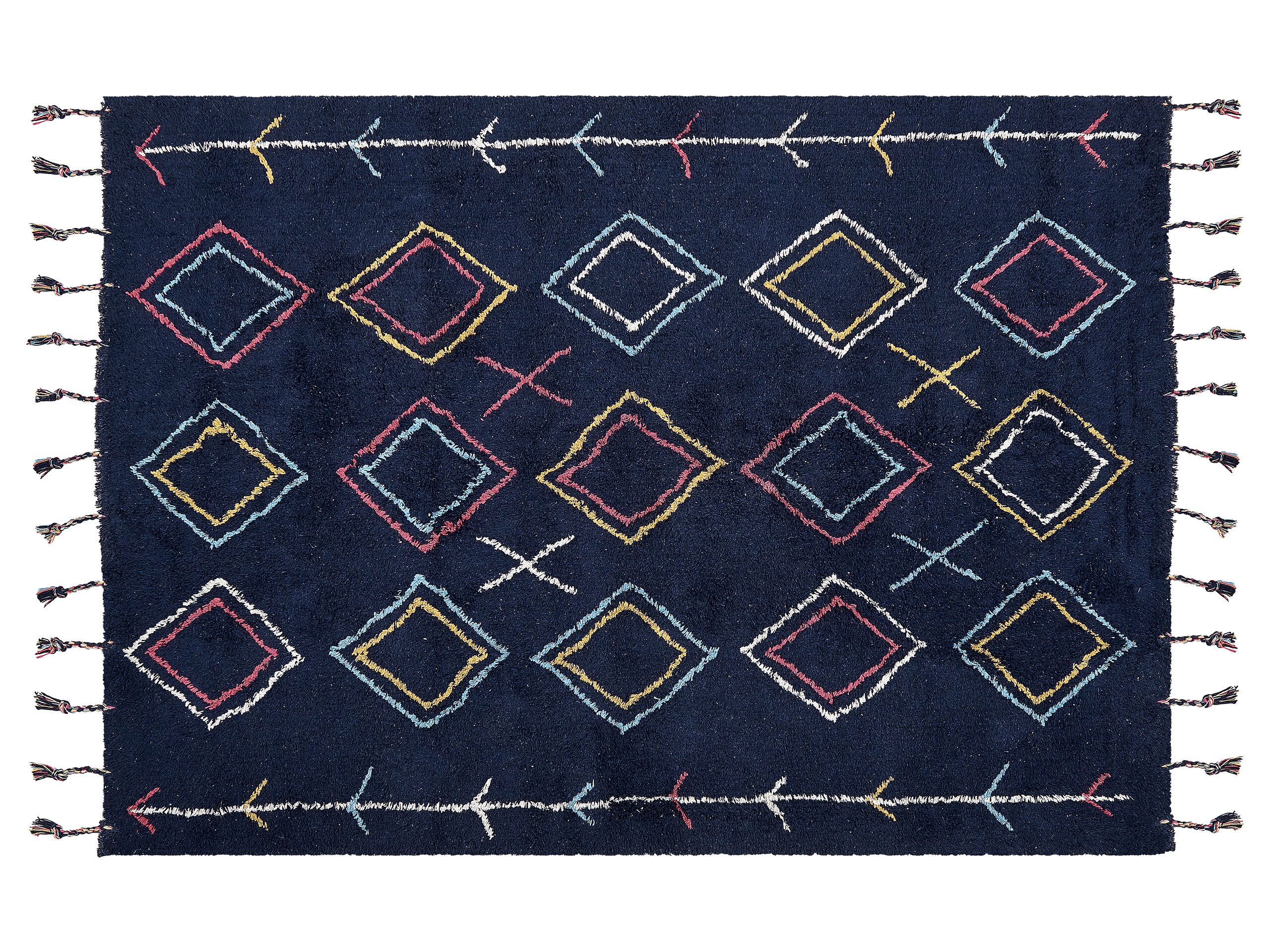 Cotton Area Rug 140x200cm Black
