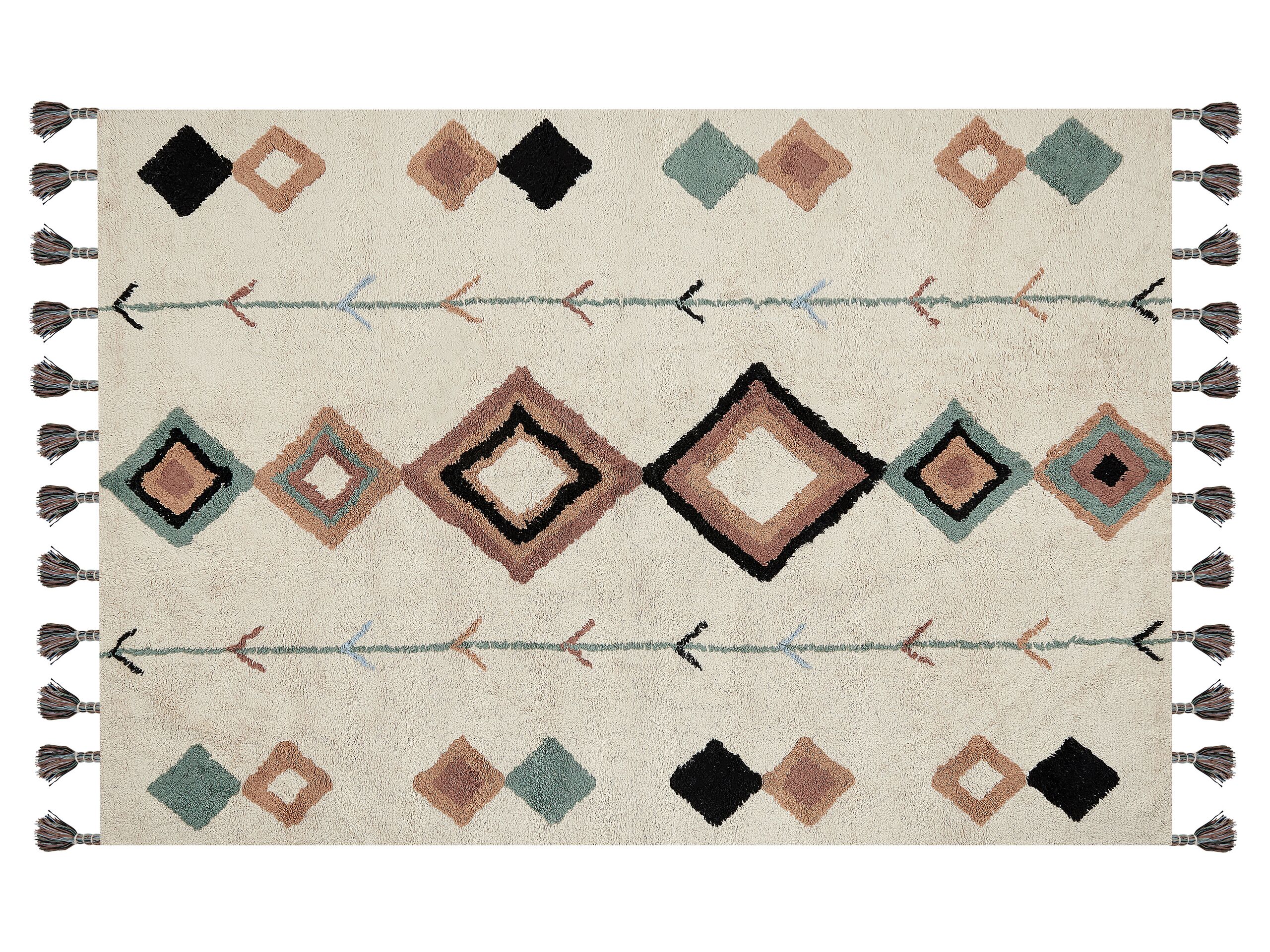 Cotton Area Rug 140x200cm Multicolour
