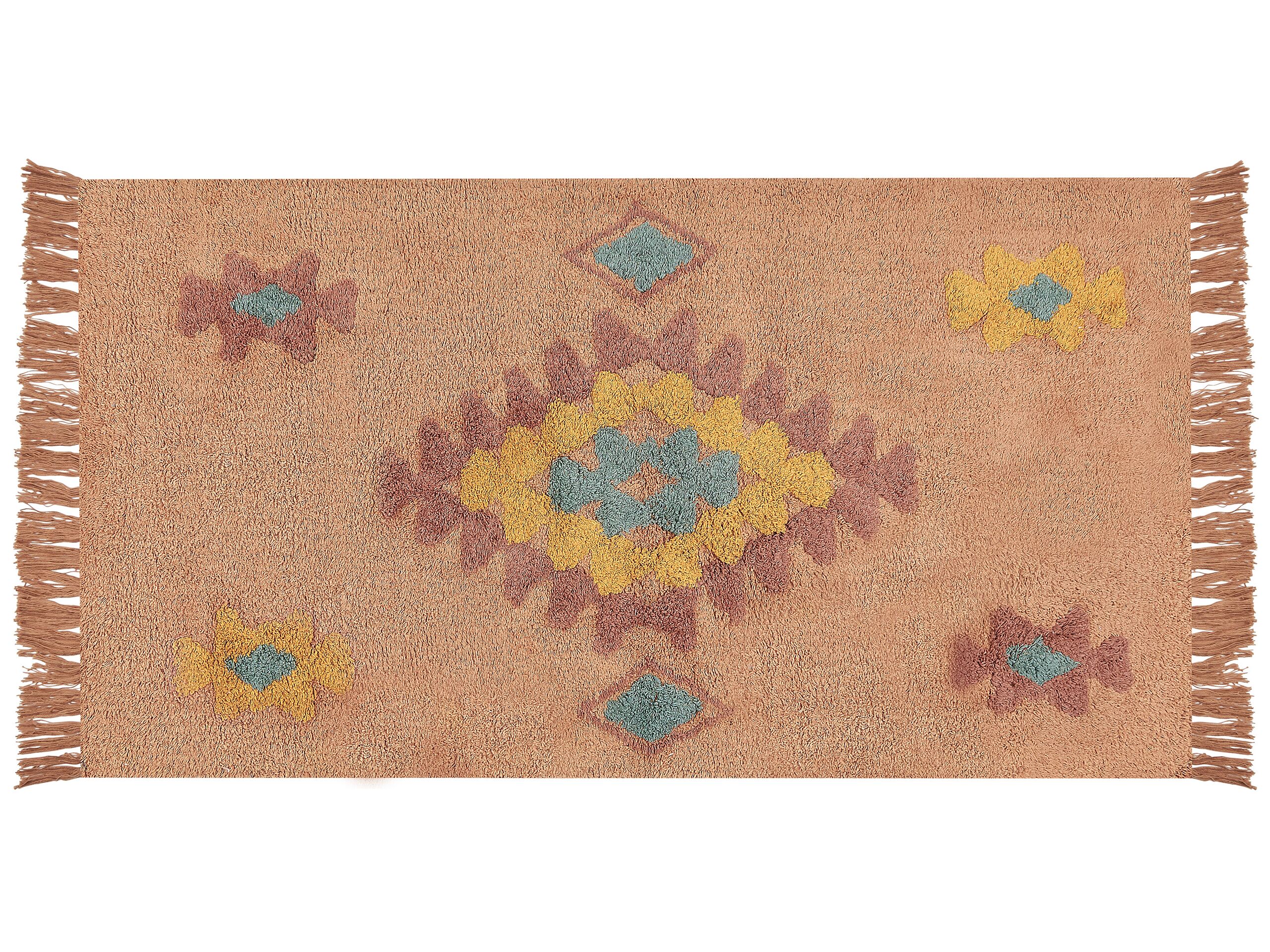 Cotton Area Rug 80x150cm Orange
