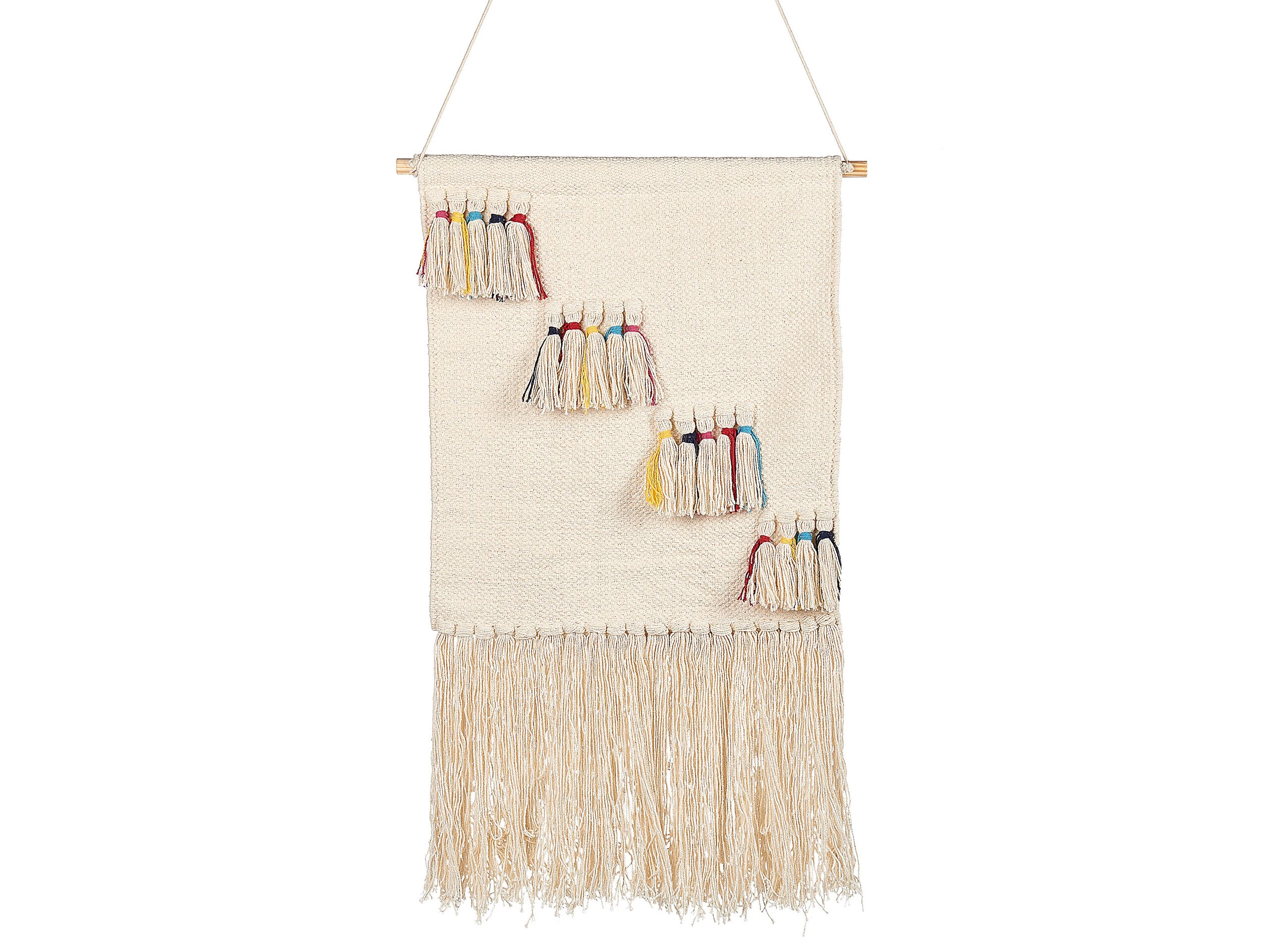 Cotton MacramÃ Wall Hanging Beige BUREWALA