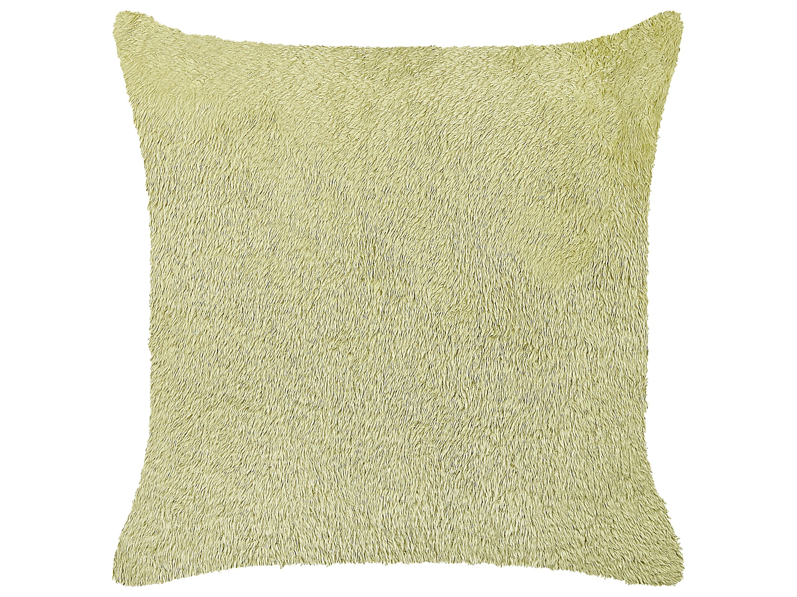 Faux Fur Cushion 45x45cm Green