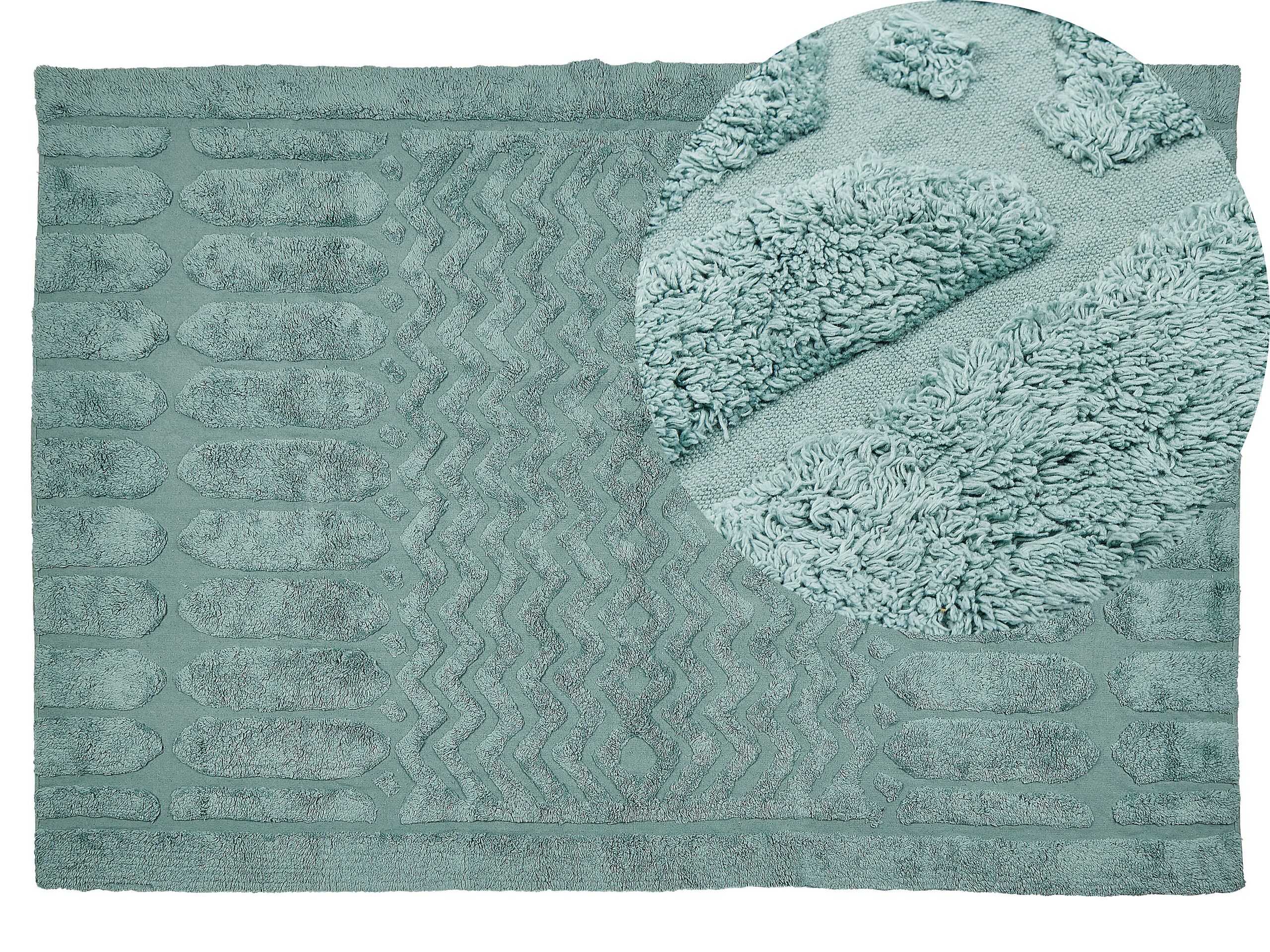 Cotton Area Rug 140x200cm Mint