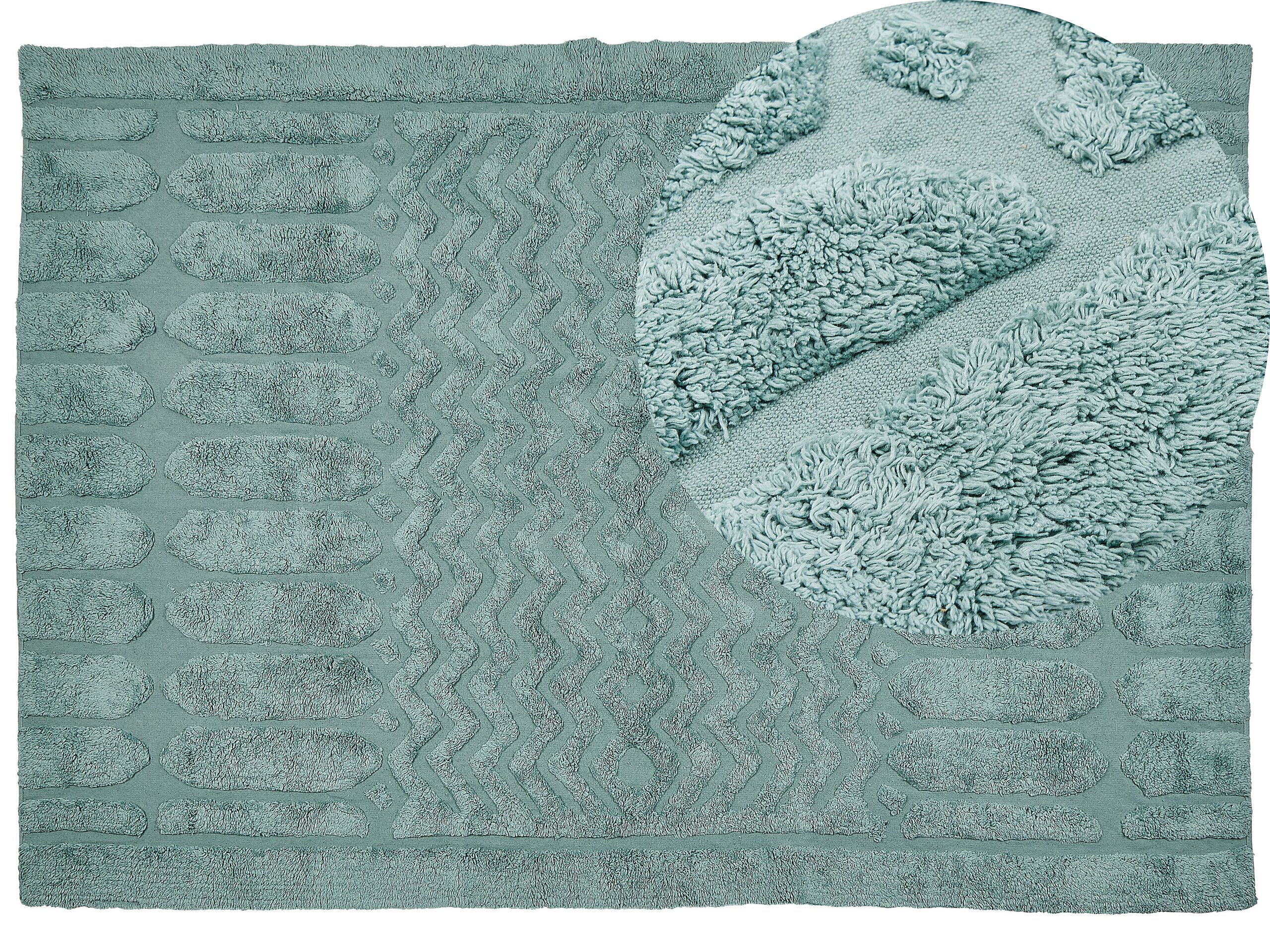 Cotton Area Rug 160x230cm Mint