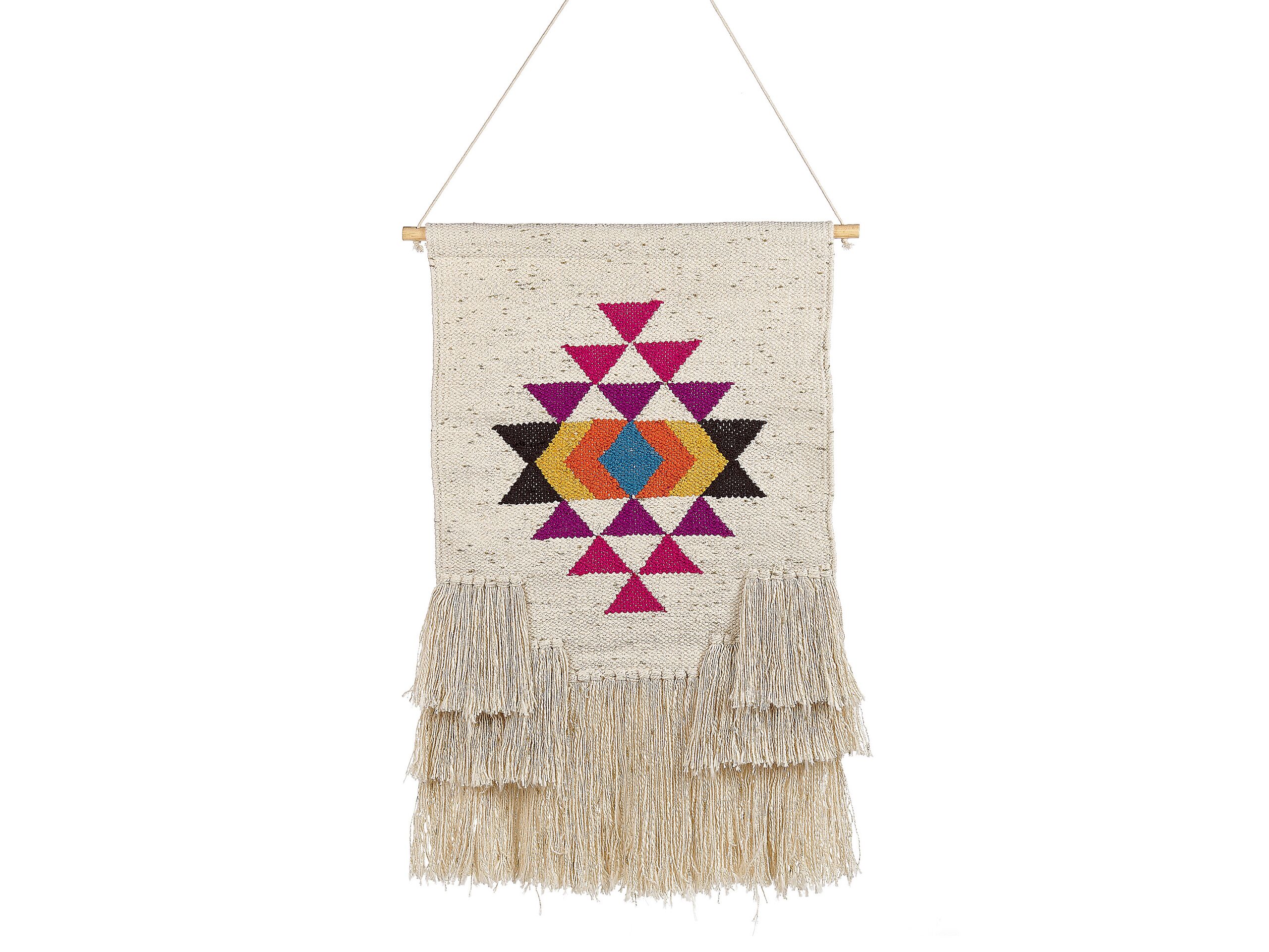 Cotton MacramÃ Wall Hanging Beige VEHARI