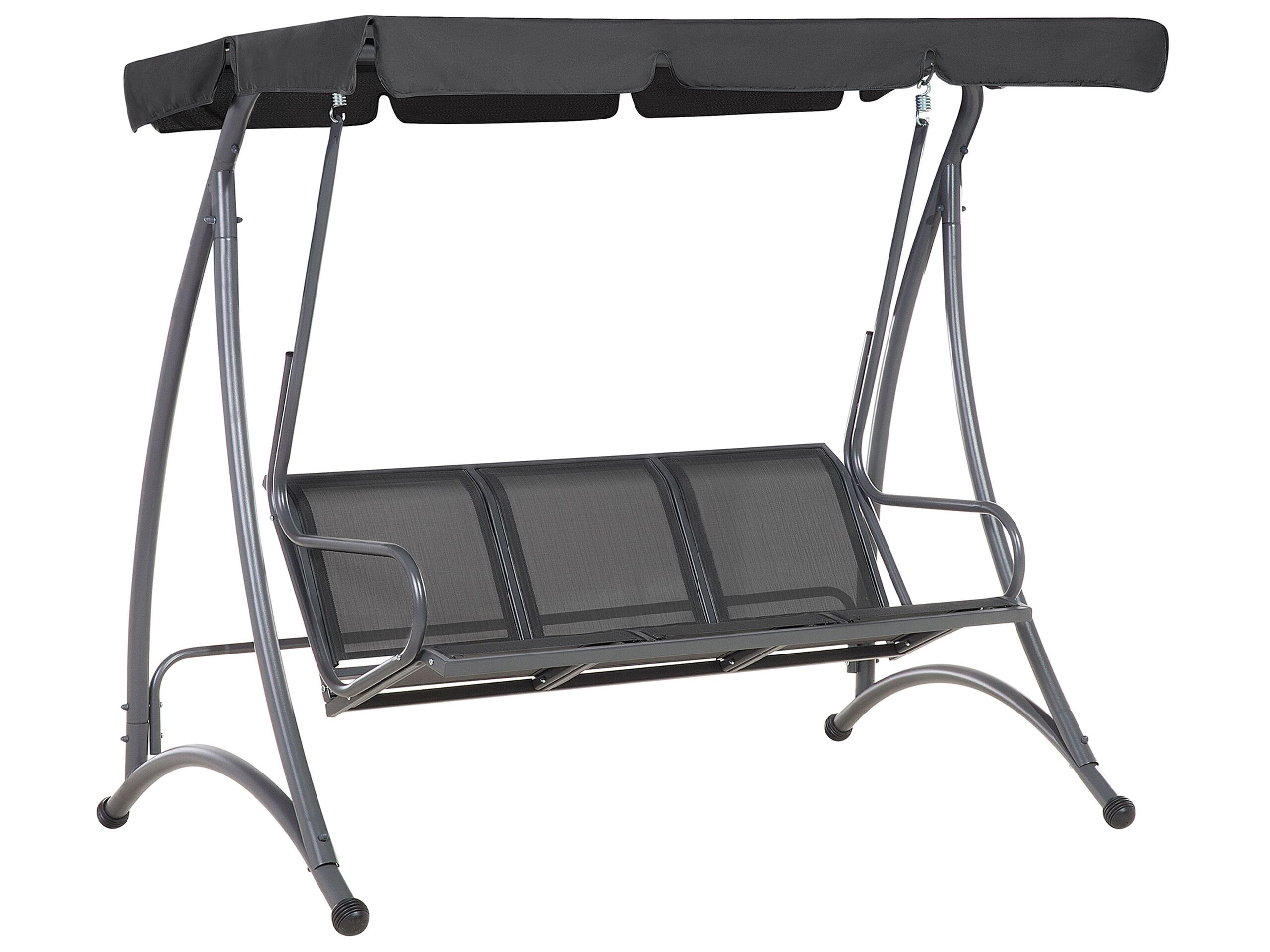 3 Seater Garden Swing Black BOGART