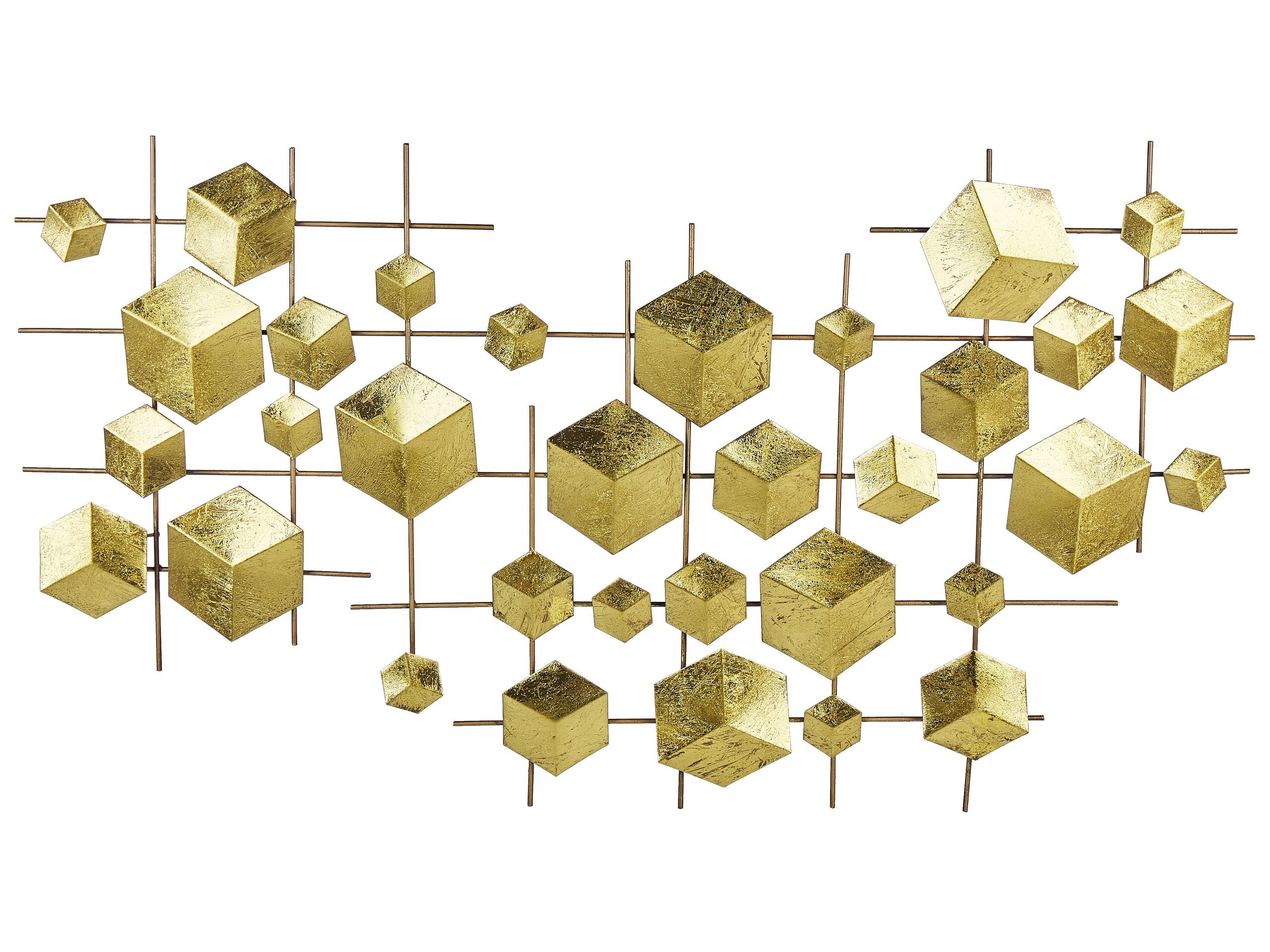 Wall DÃ cor Cubes Gold FLEROVIUM