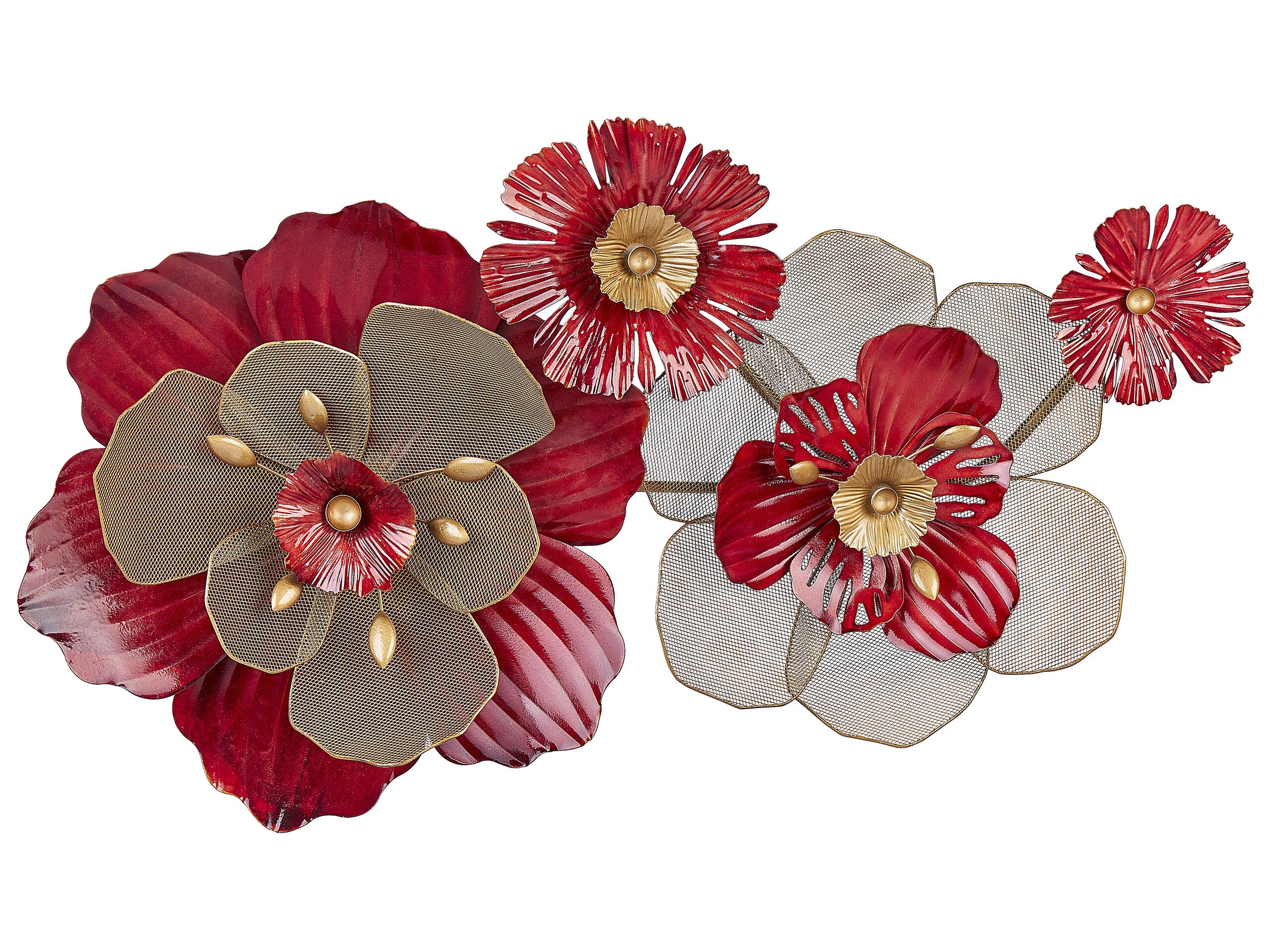 Wall DÃ cor Flowers Red SCANDIUM