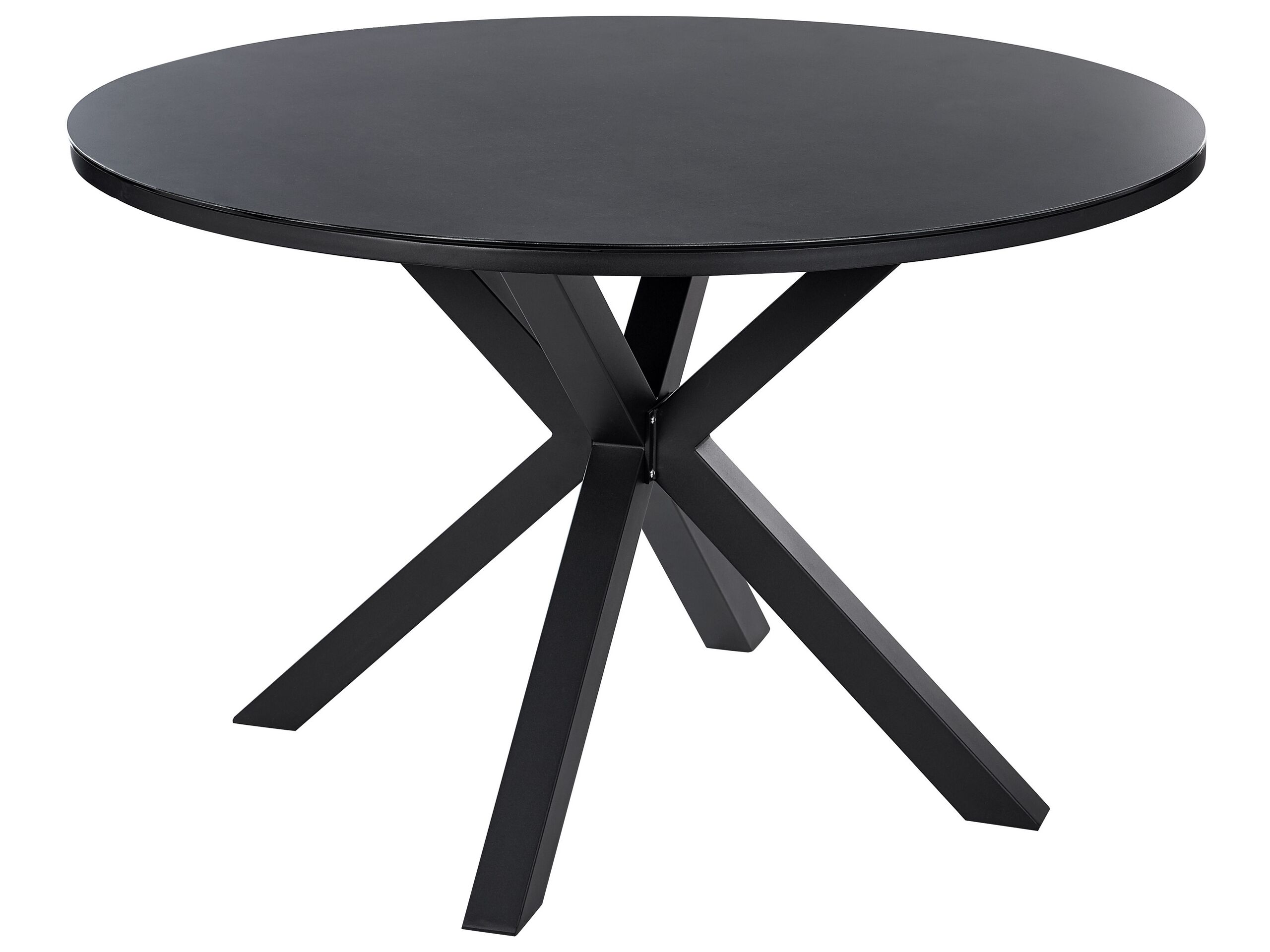 Round Garden Dining Table âŒ€120 cm Black MALETTO