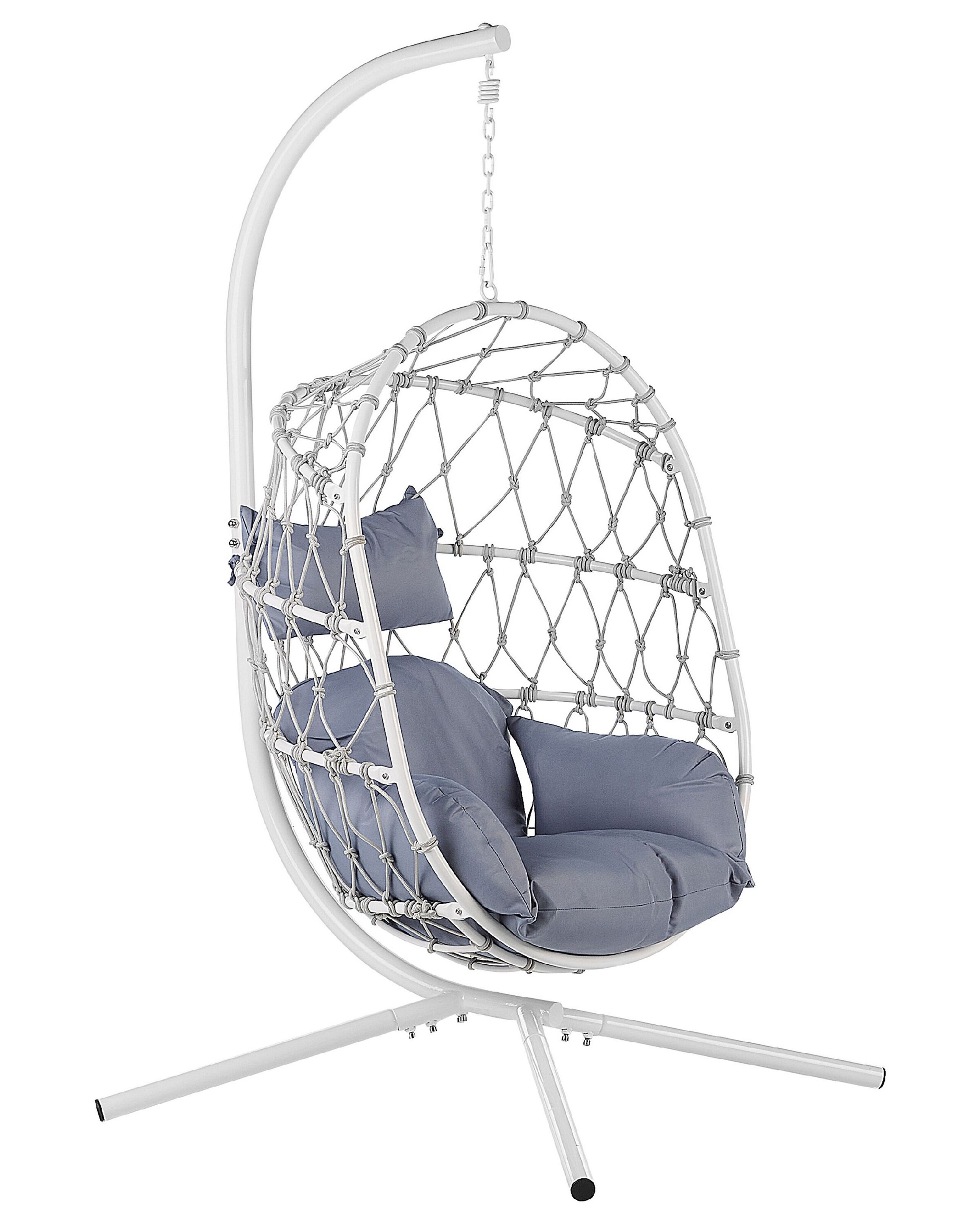 Hanging Chair with Stand White ADRIA