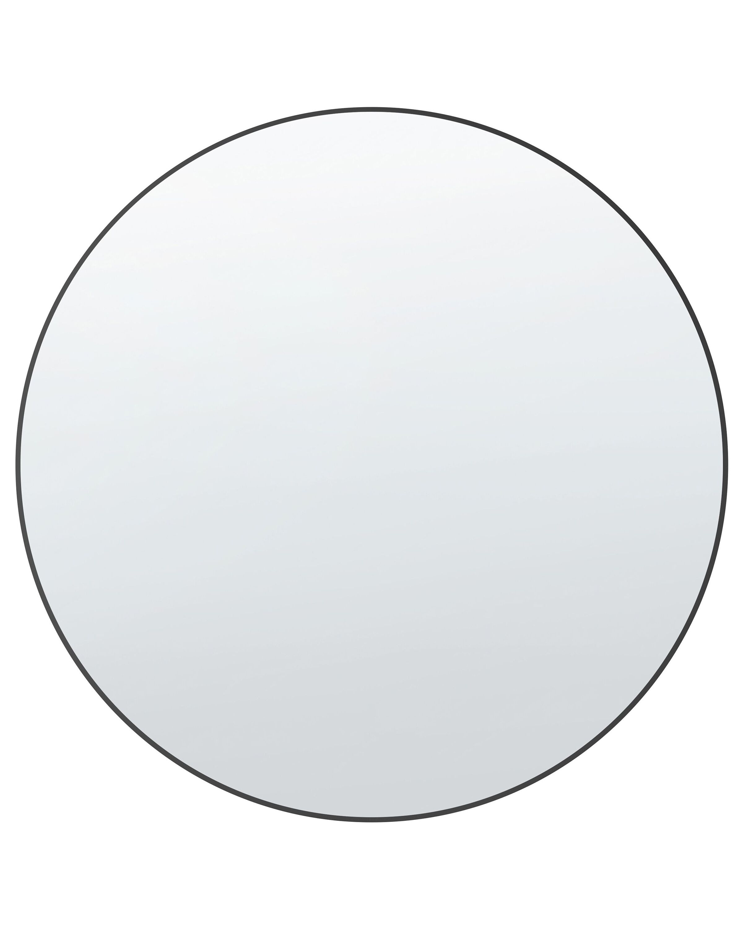 Wall Mirror 80x80cm Black