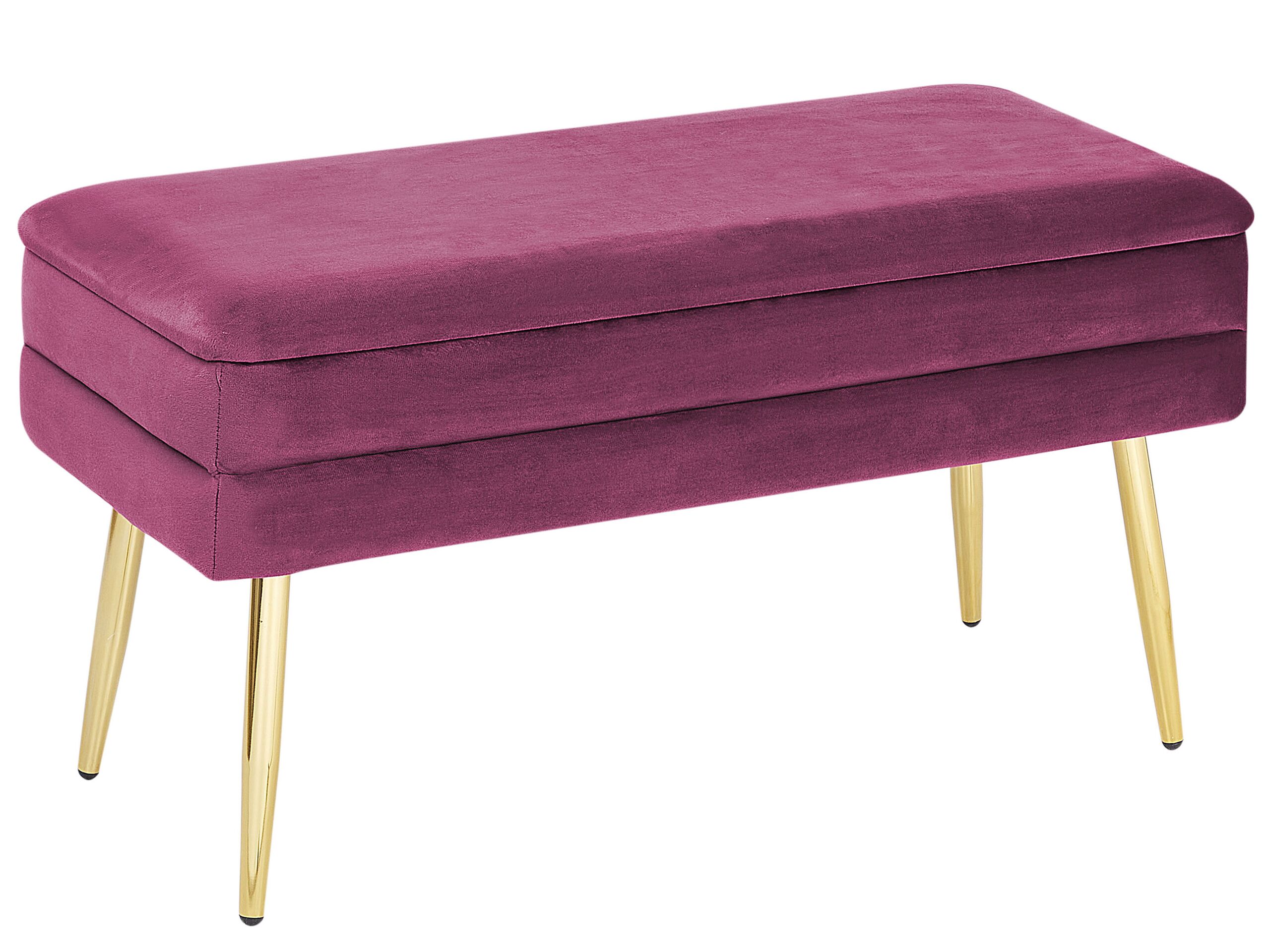 Bedroom Storage Bench Burgundy DURHAM