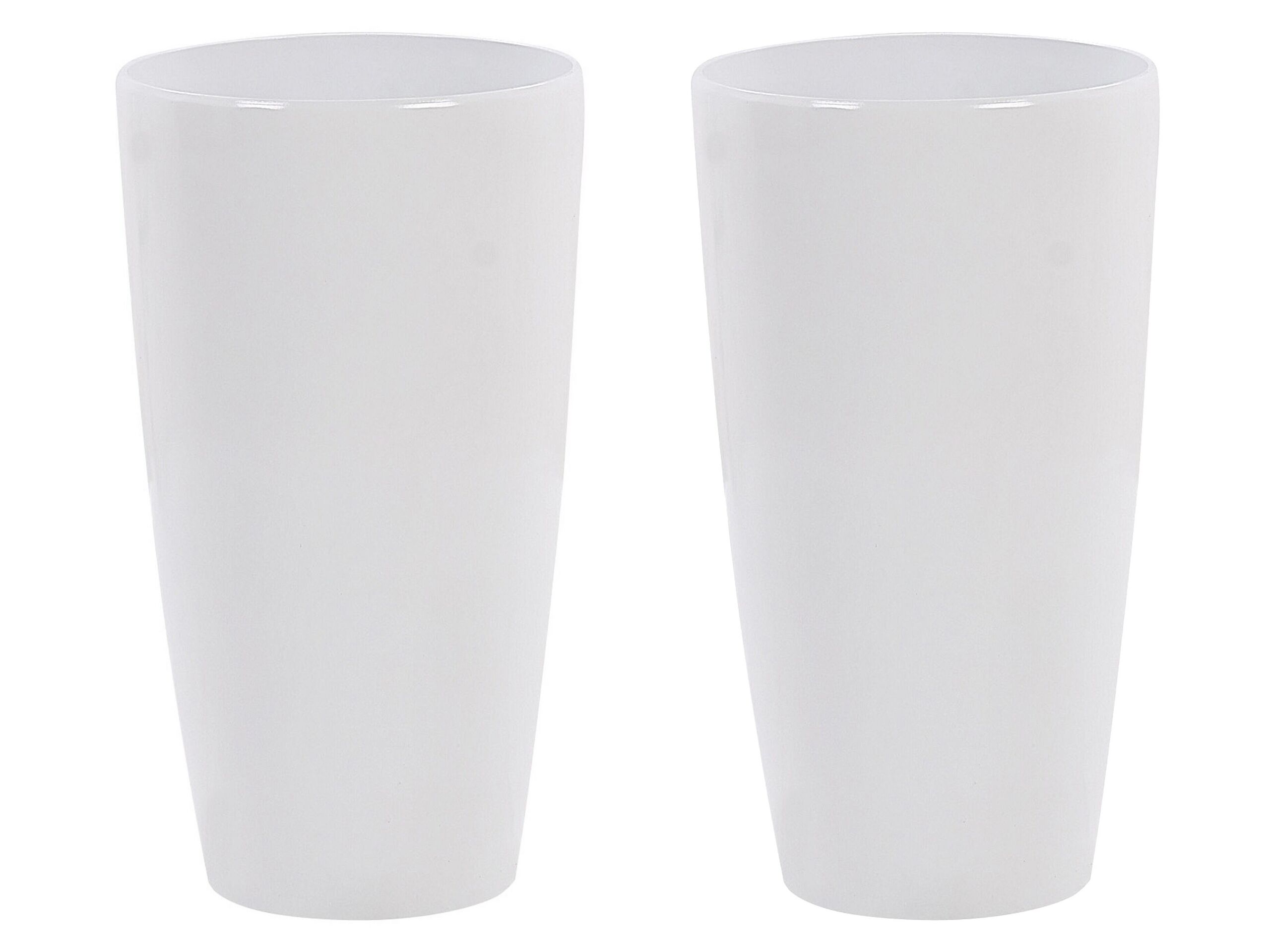 Set of 2 Plant Pots âŒ€ 32 cm White TSERIA