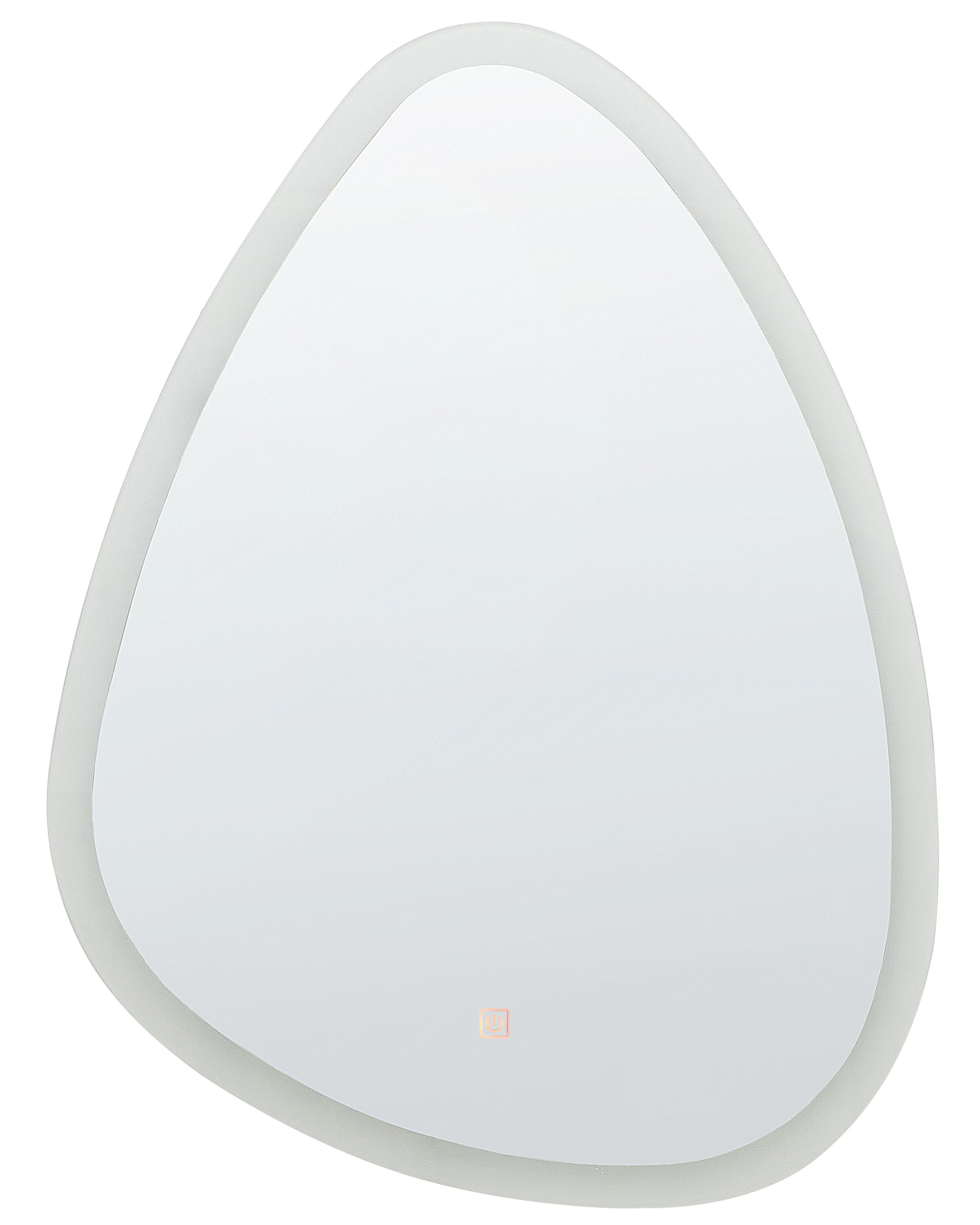 LED Wall Mirror 78cm Silver