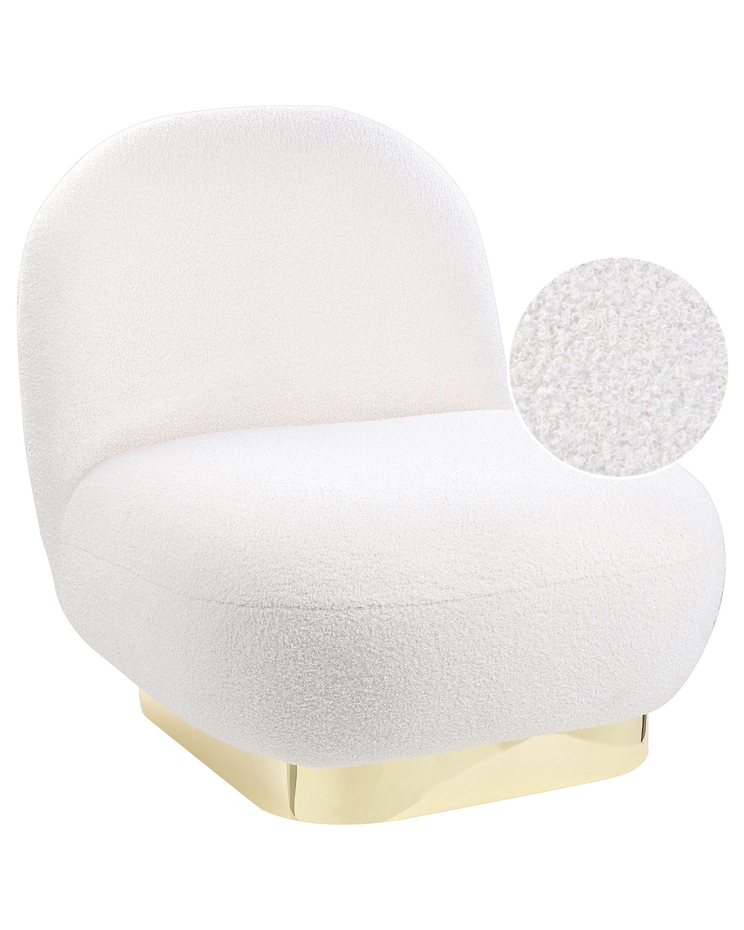 Boucle Armless Chair White LOVIISA