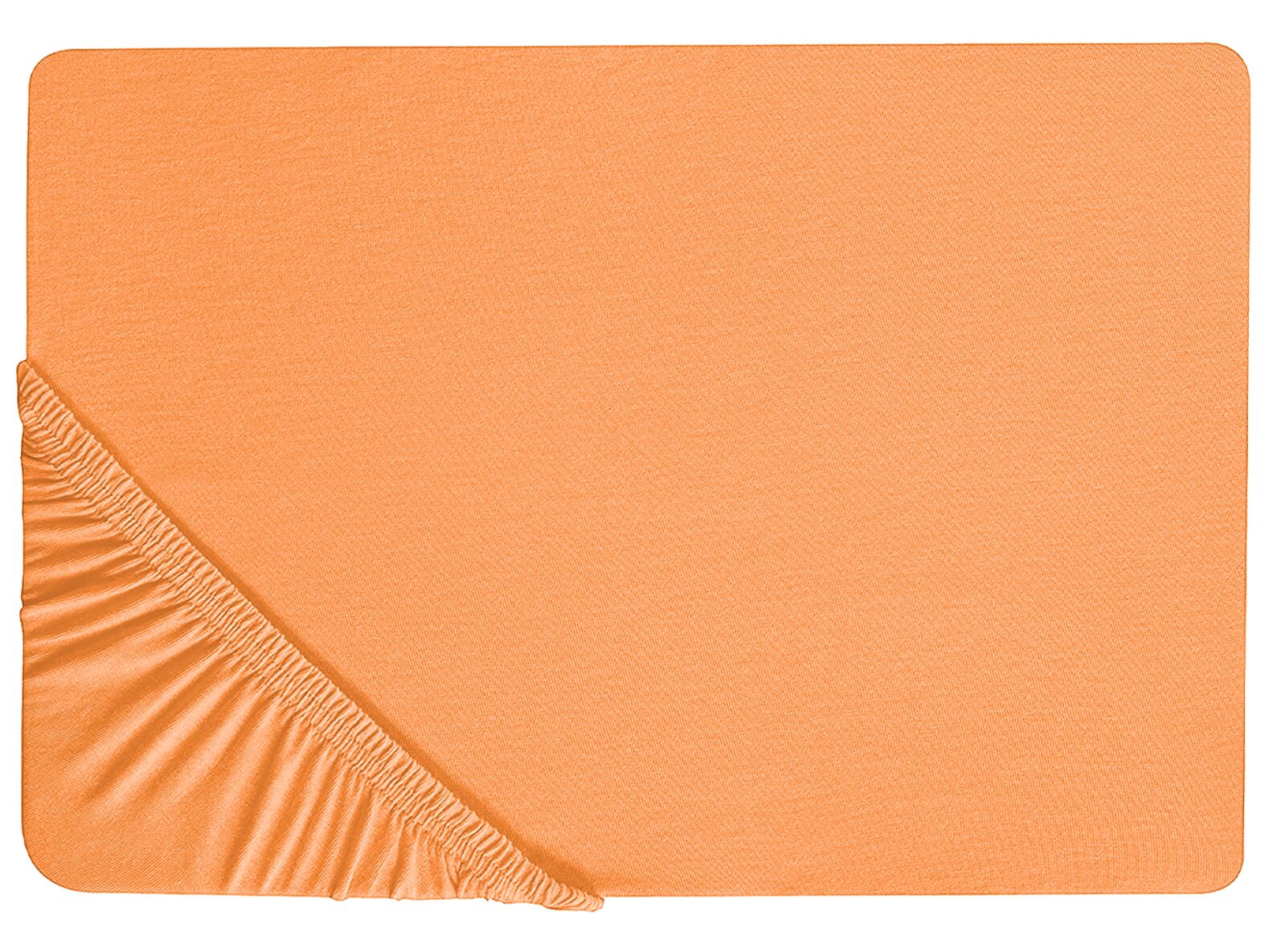 Cotton Fitted Sheet 200 x 200 cm Orange JANBU