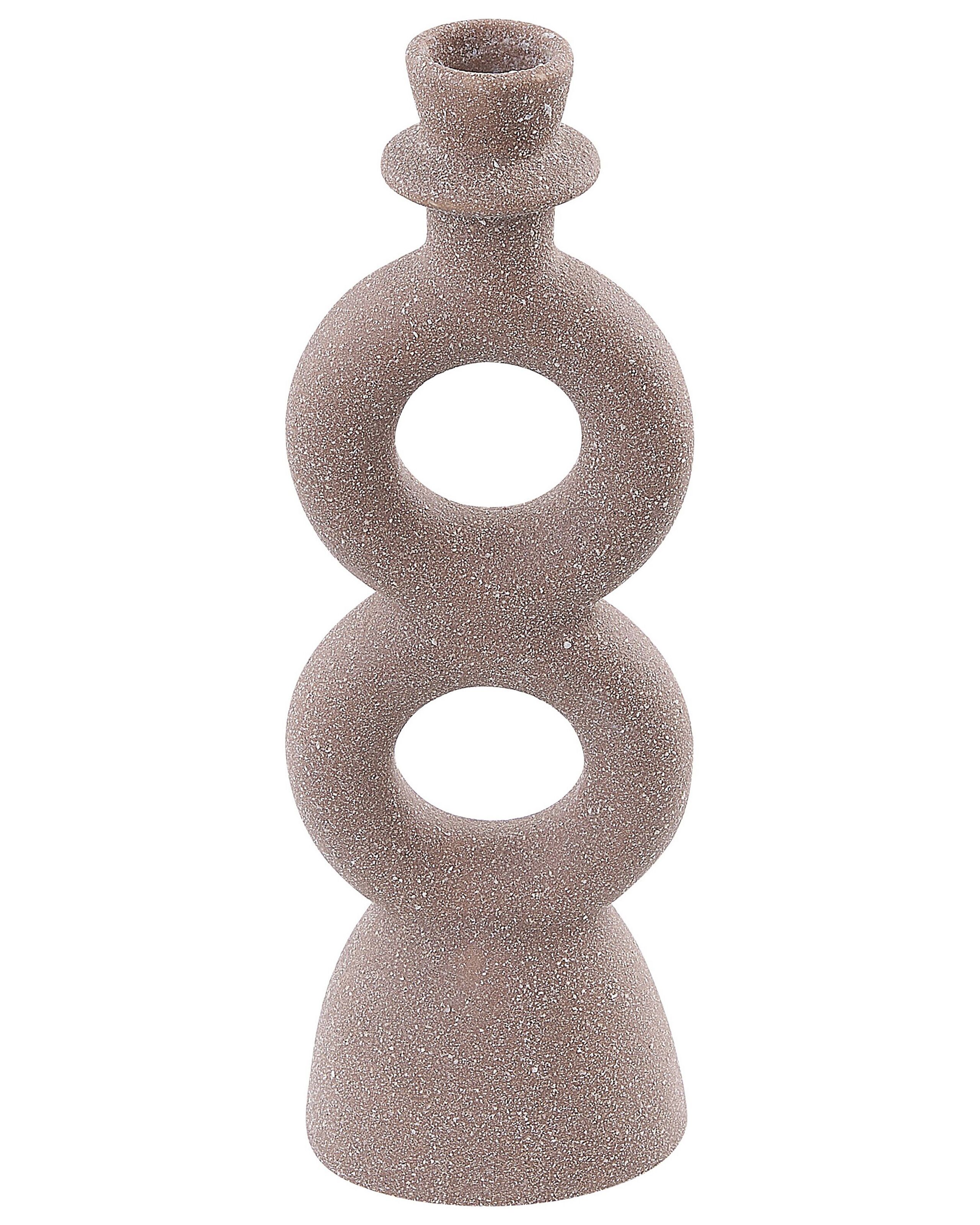 Porcelain Candlestick Beige