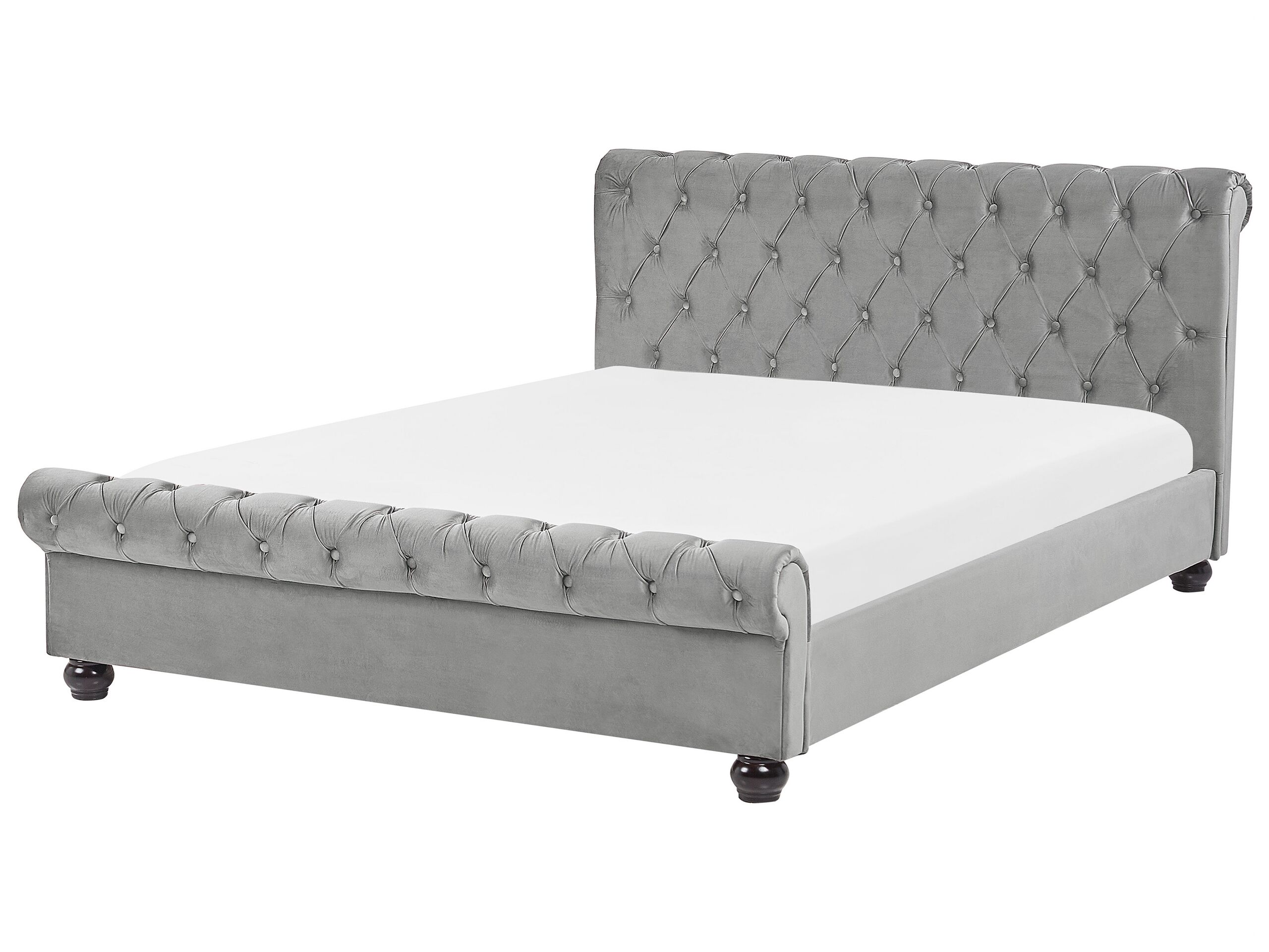 Velvet EU Super King Size Waterbed Light Grey AVALLON