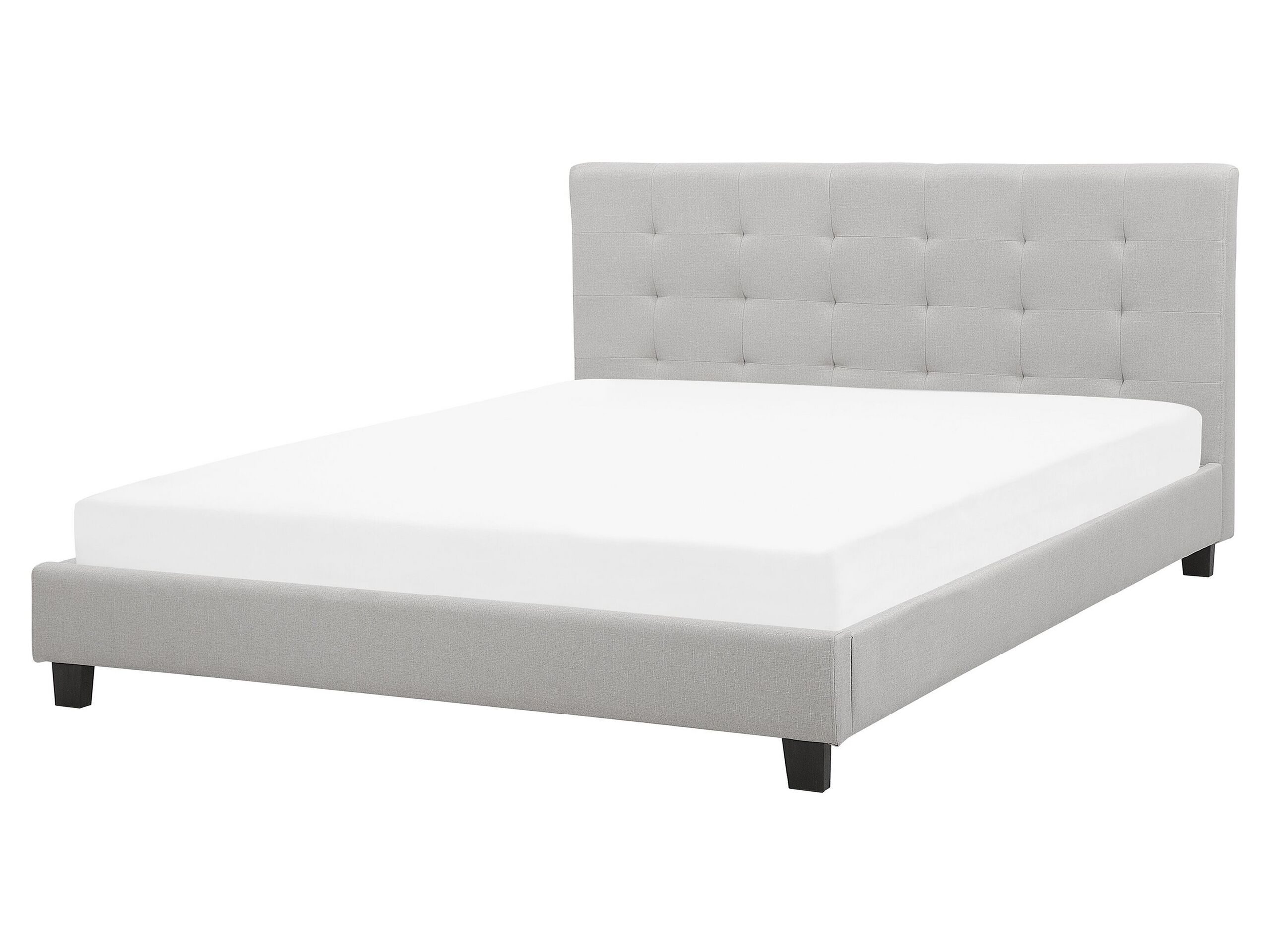 Fabric EU King Size Waterbed Light Grey LA ROCHELLE