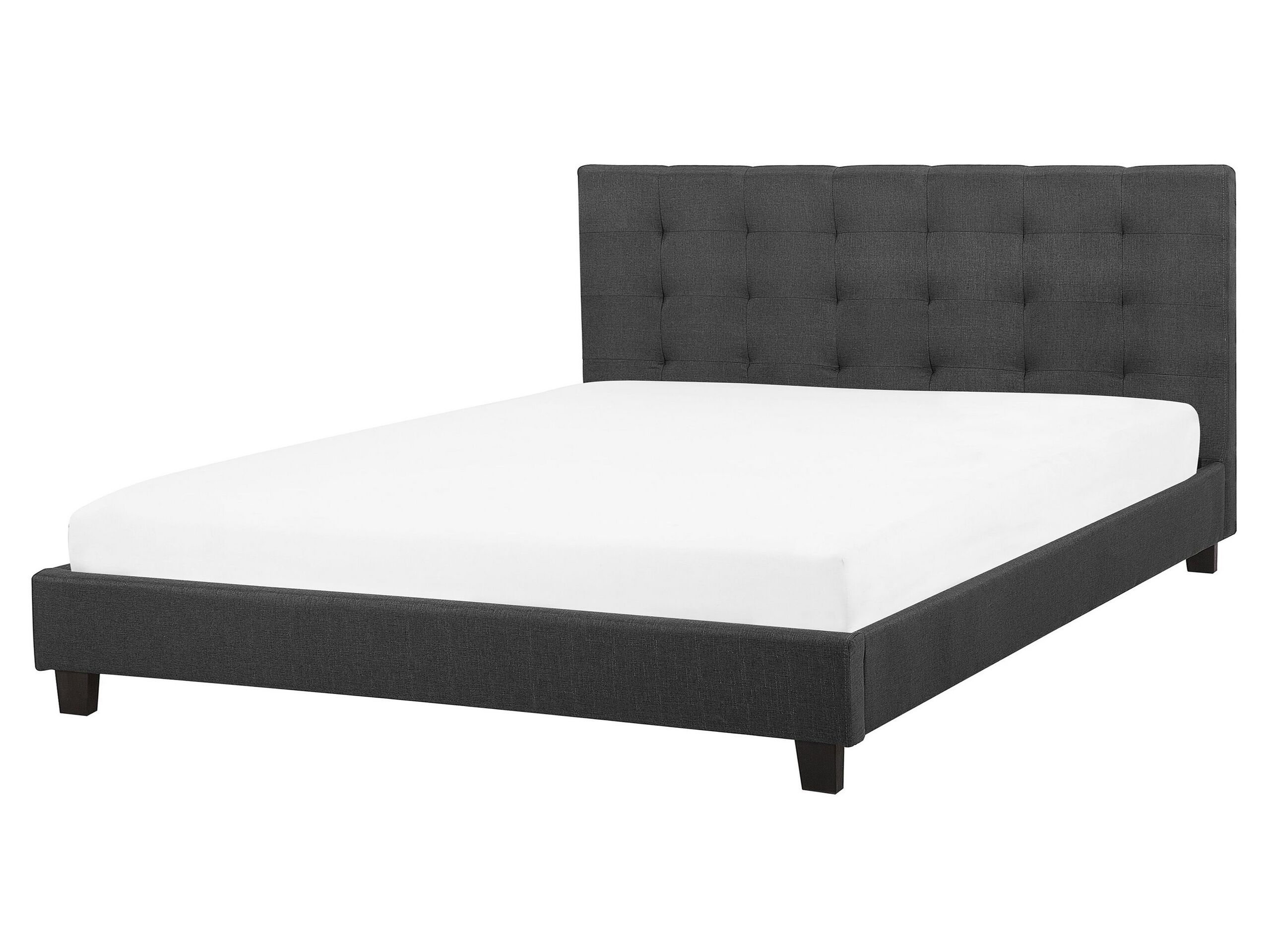 Fabric EU King Size Waterbed Dark Grey LA ROCHELLE