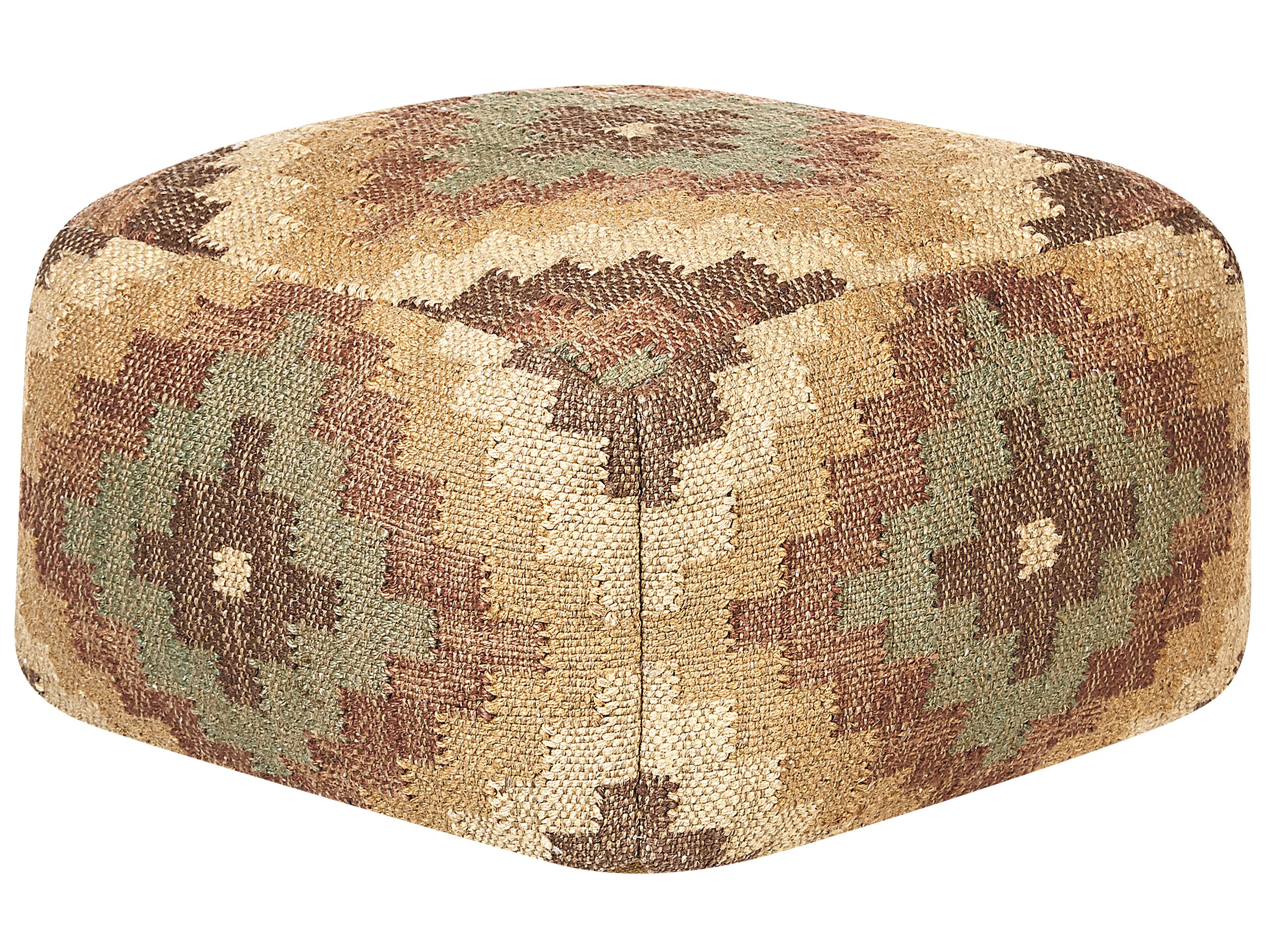 Jute Pouffe 50 x 50 cm Multicolour MAGURI