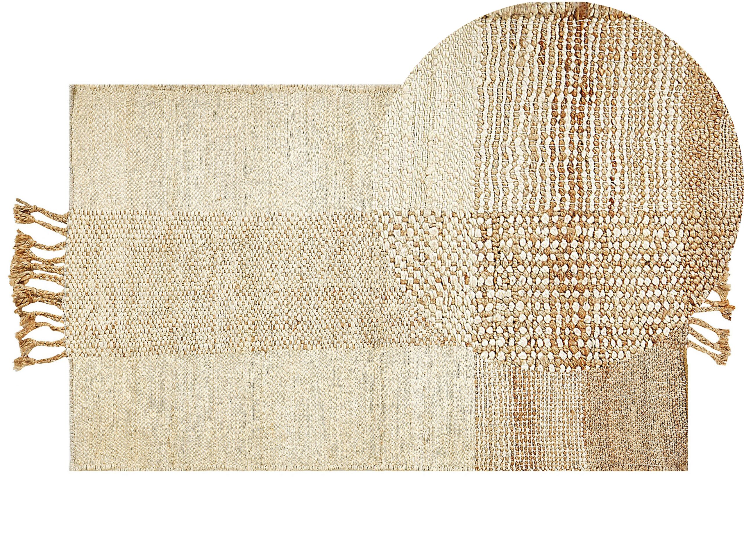 Jute Area Rug 80x150cm Beige