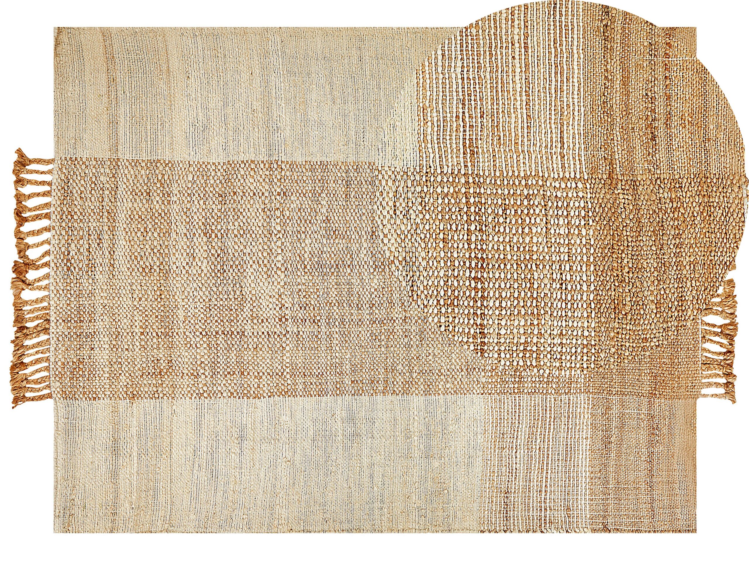 Jute Area Rug 160x230cm Beige