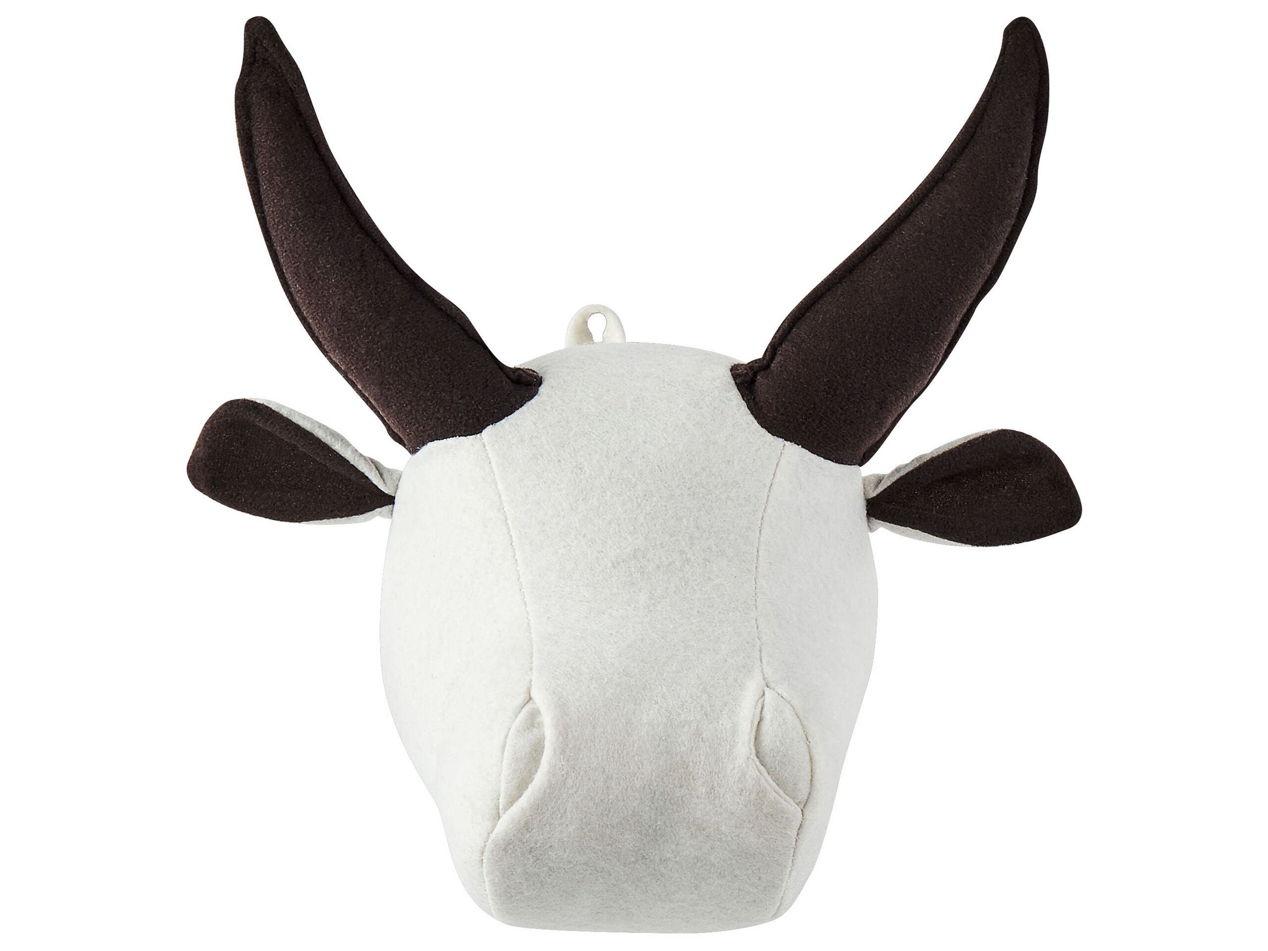 Plush Animal Head Wall DÃ cor Bull White GEOFFREY