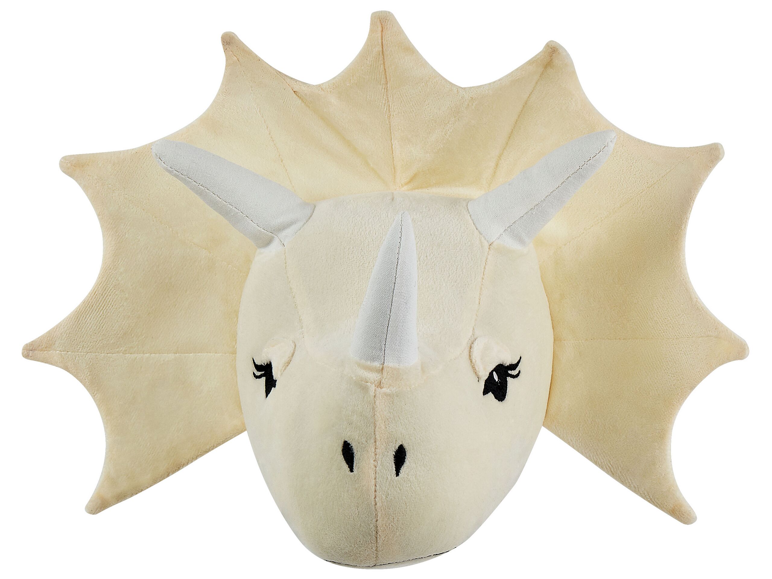 Plush Animal Head Wall DÃ cor Dinosaur Beige REXX