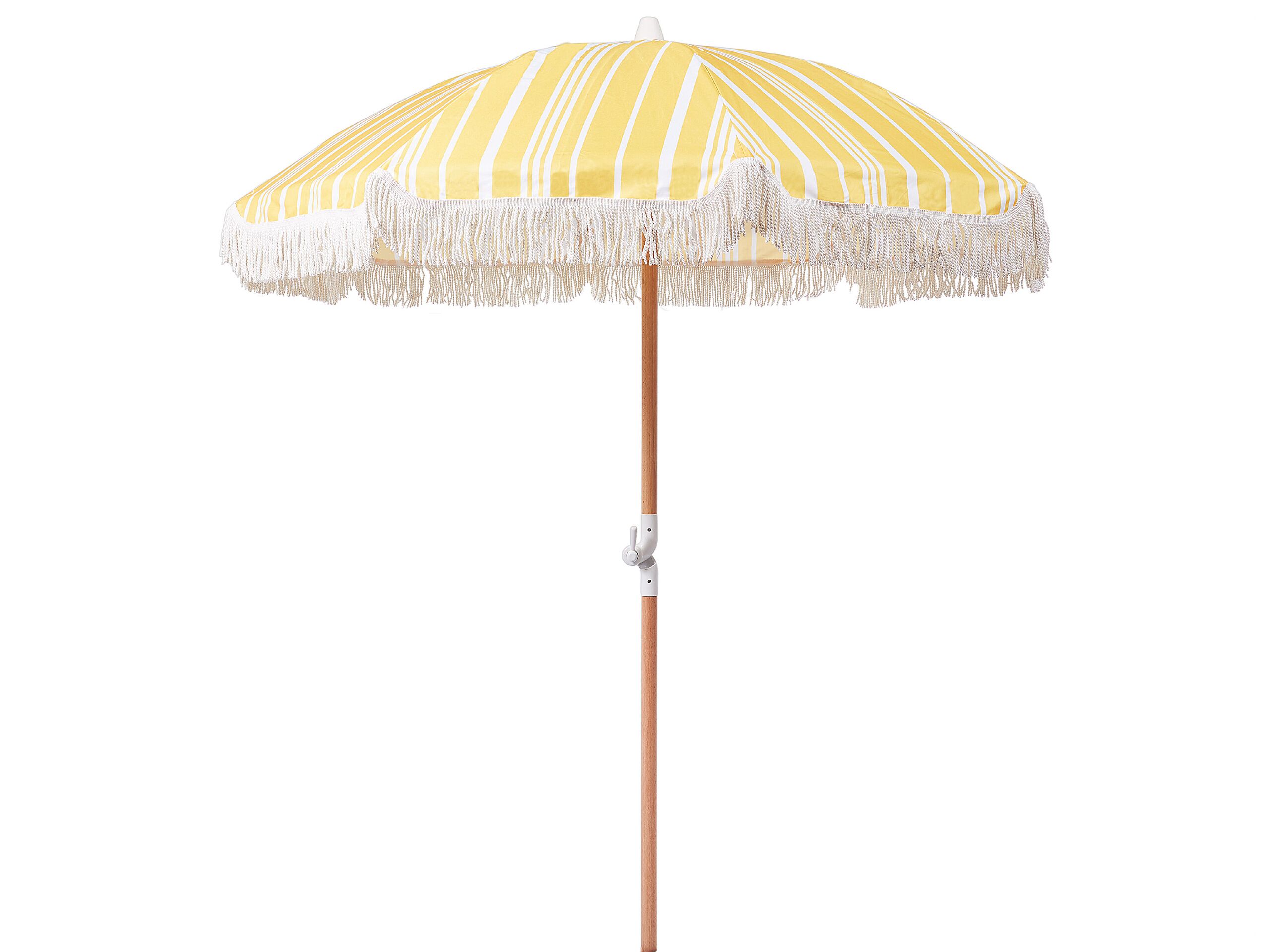 Garden Market Parasol 1.5 m Yellow and White MONDELLO