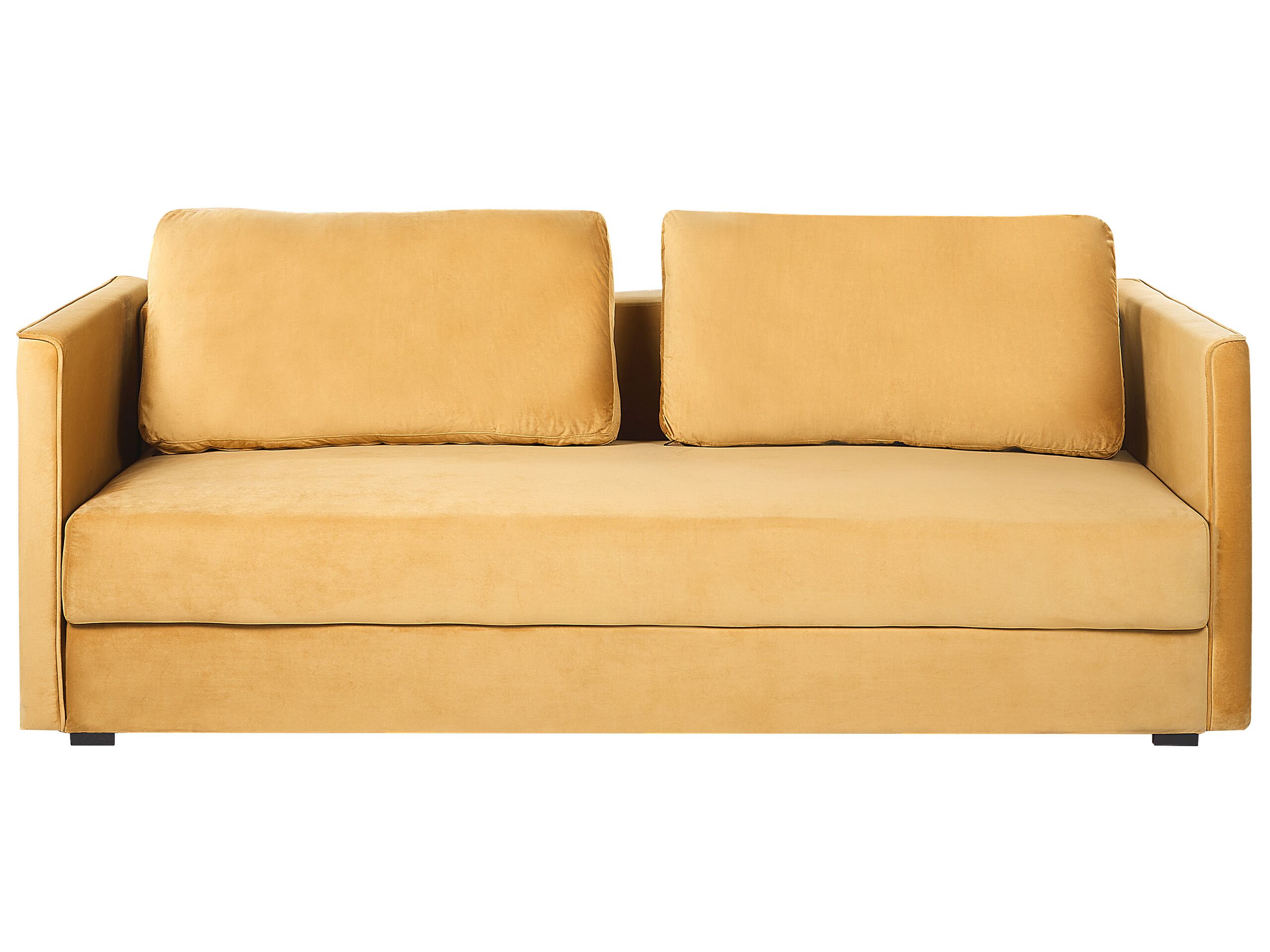 Velvet Sofa Bed with Storage Yellow EKSJO