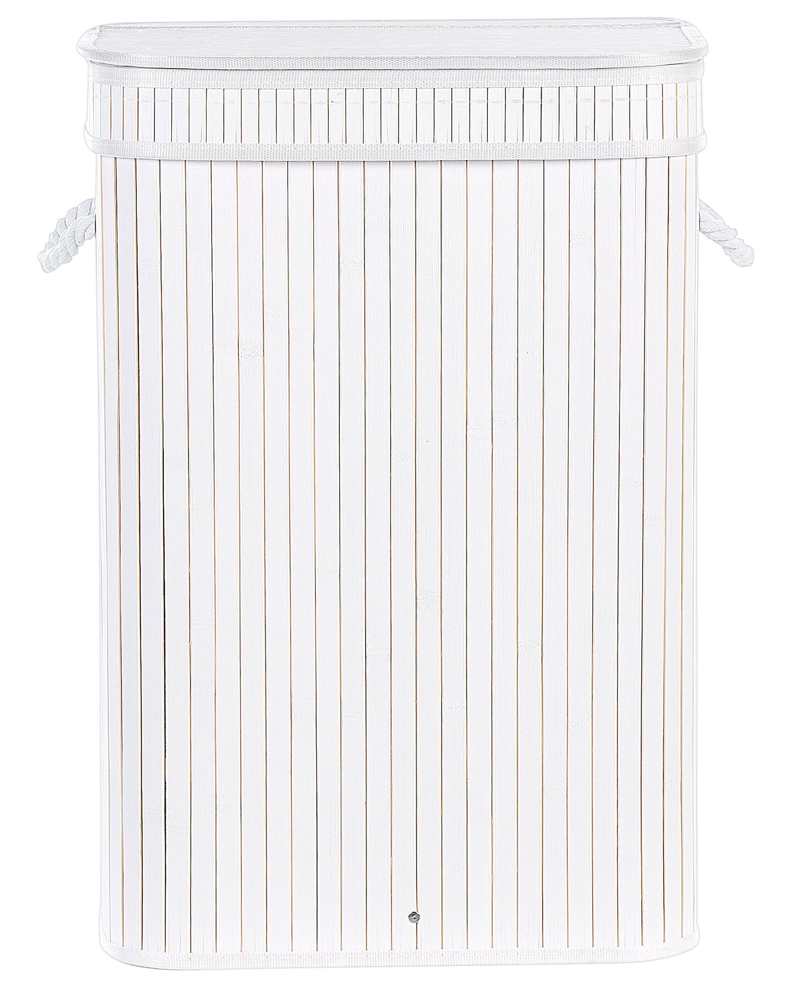 Bamboo Basket with Lid White KALUTARA
