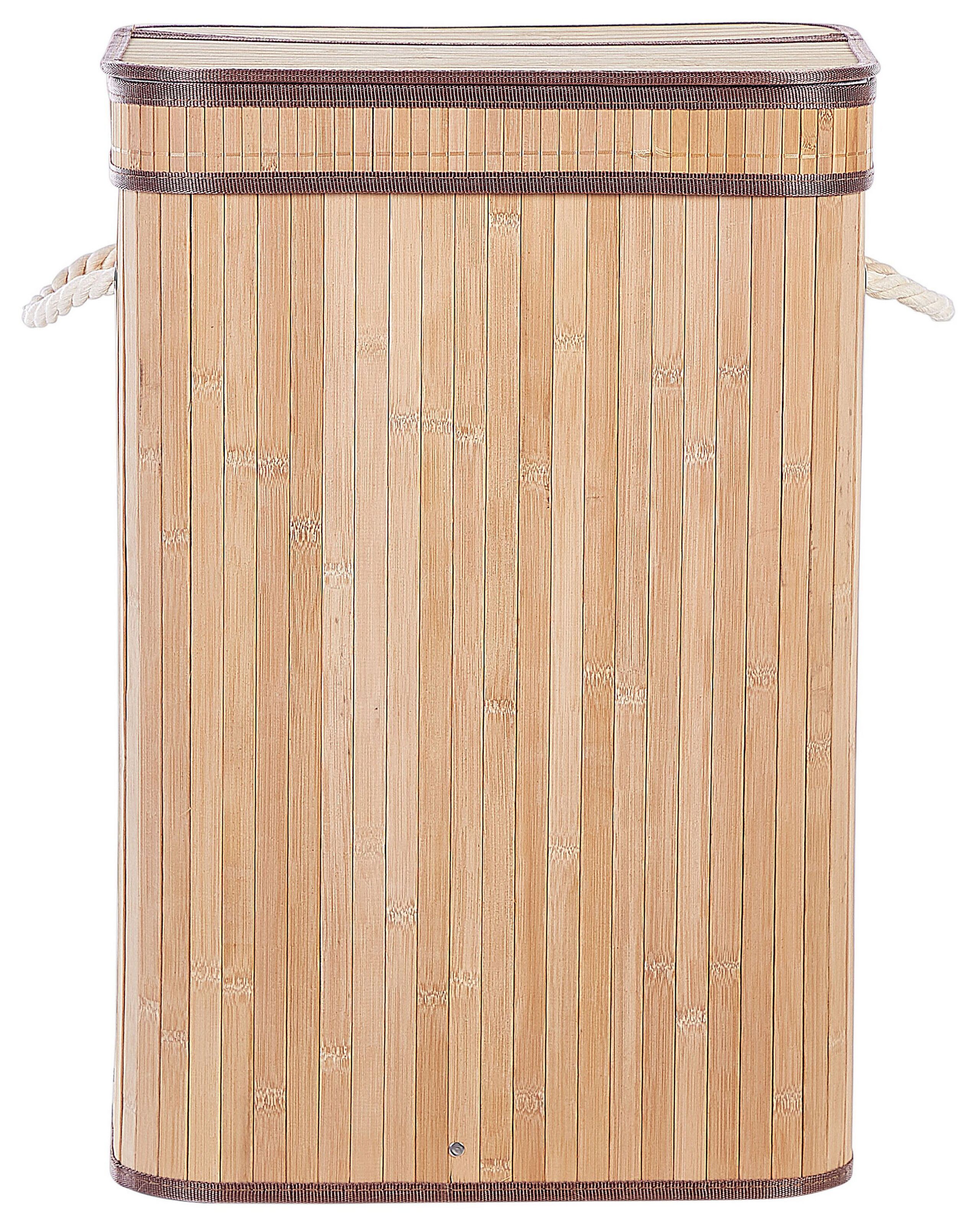 Bamboo Basket with Lid Light Wood KALUTARA