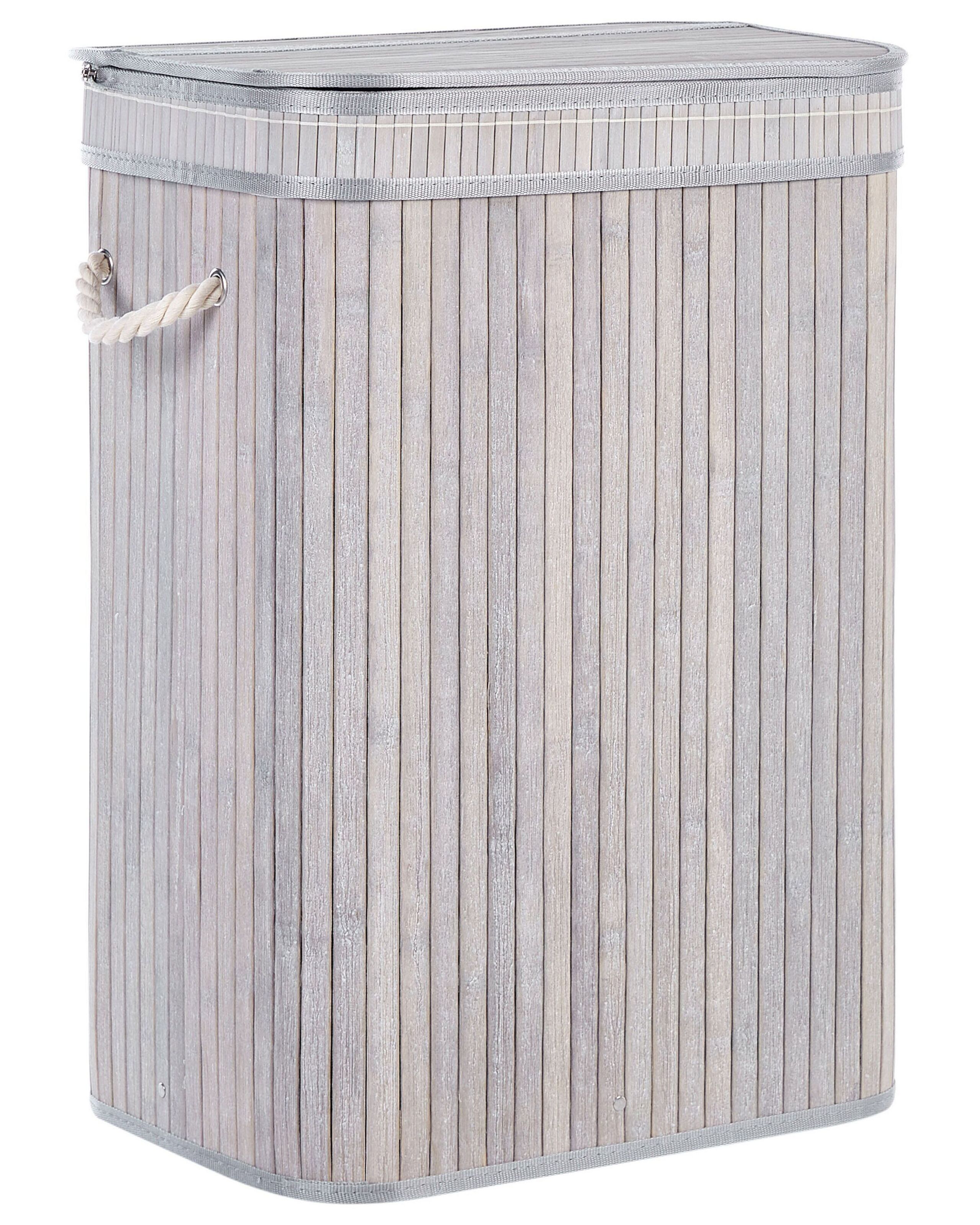 Bamboo Basket with Lid Grey KALUTARA