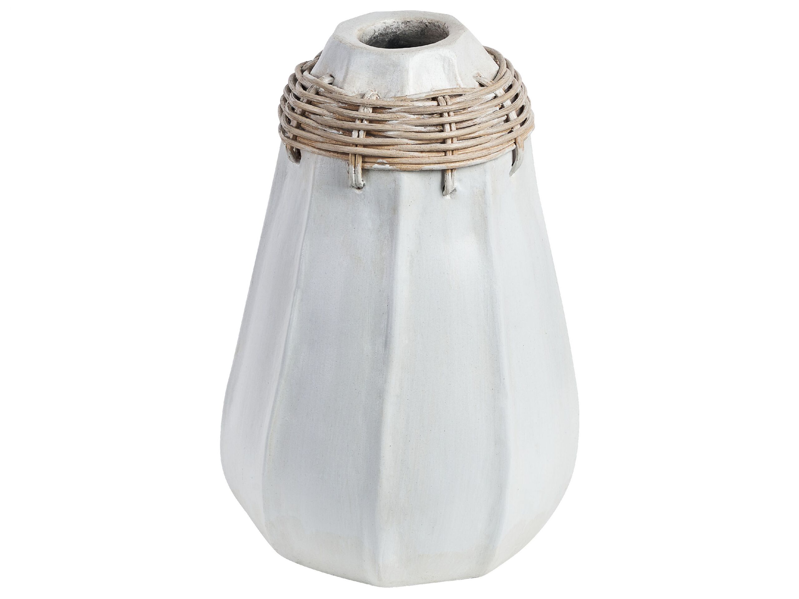 Terracotta Decorative Vase 30 White Beige