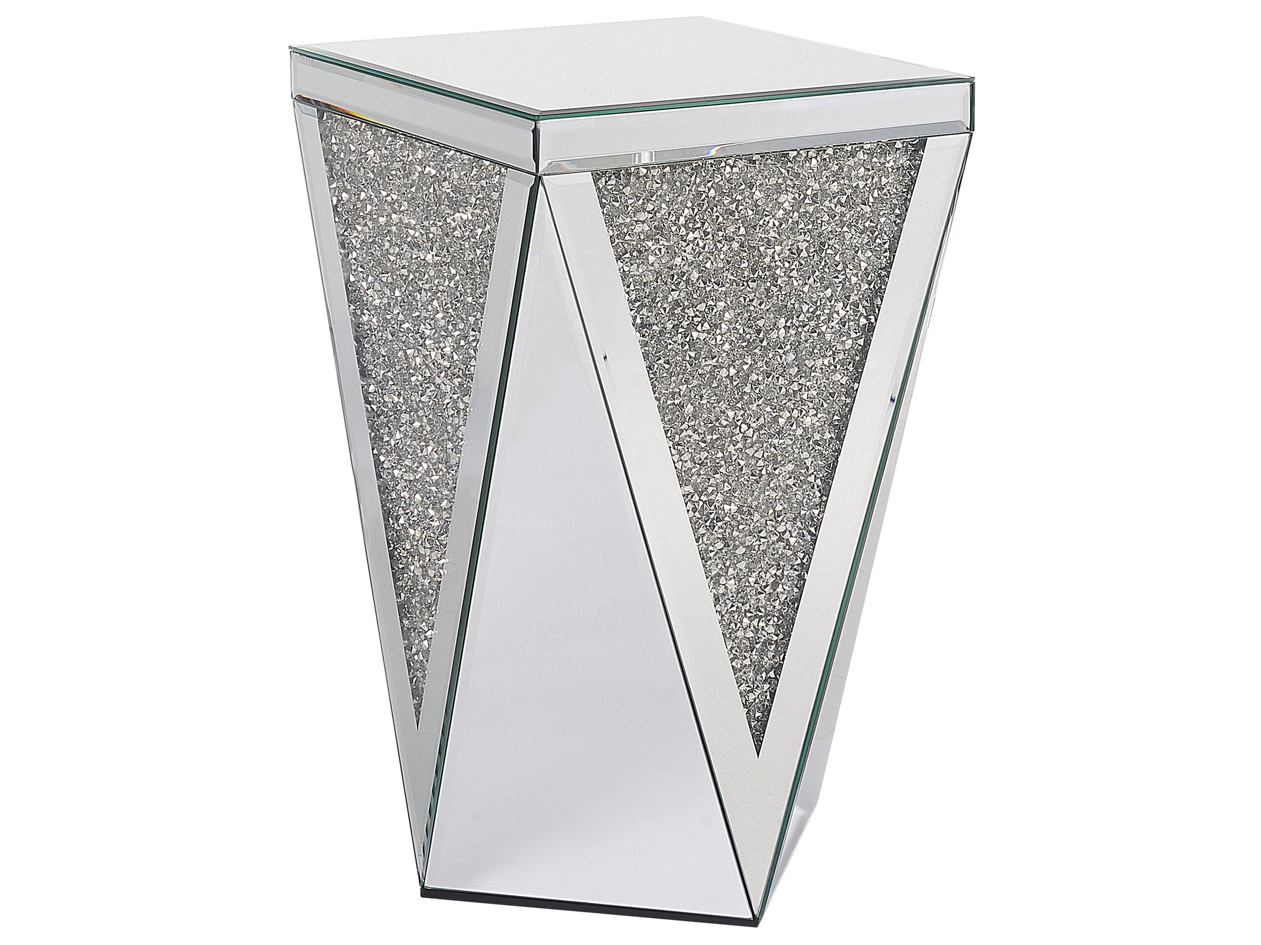 Mirrored Side Table Silver LUXEY