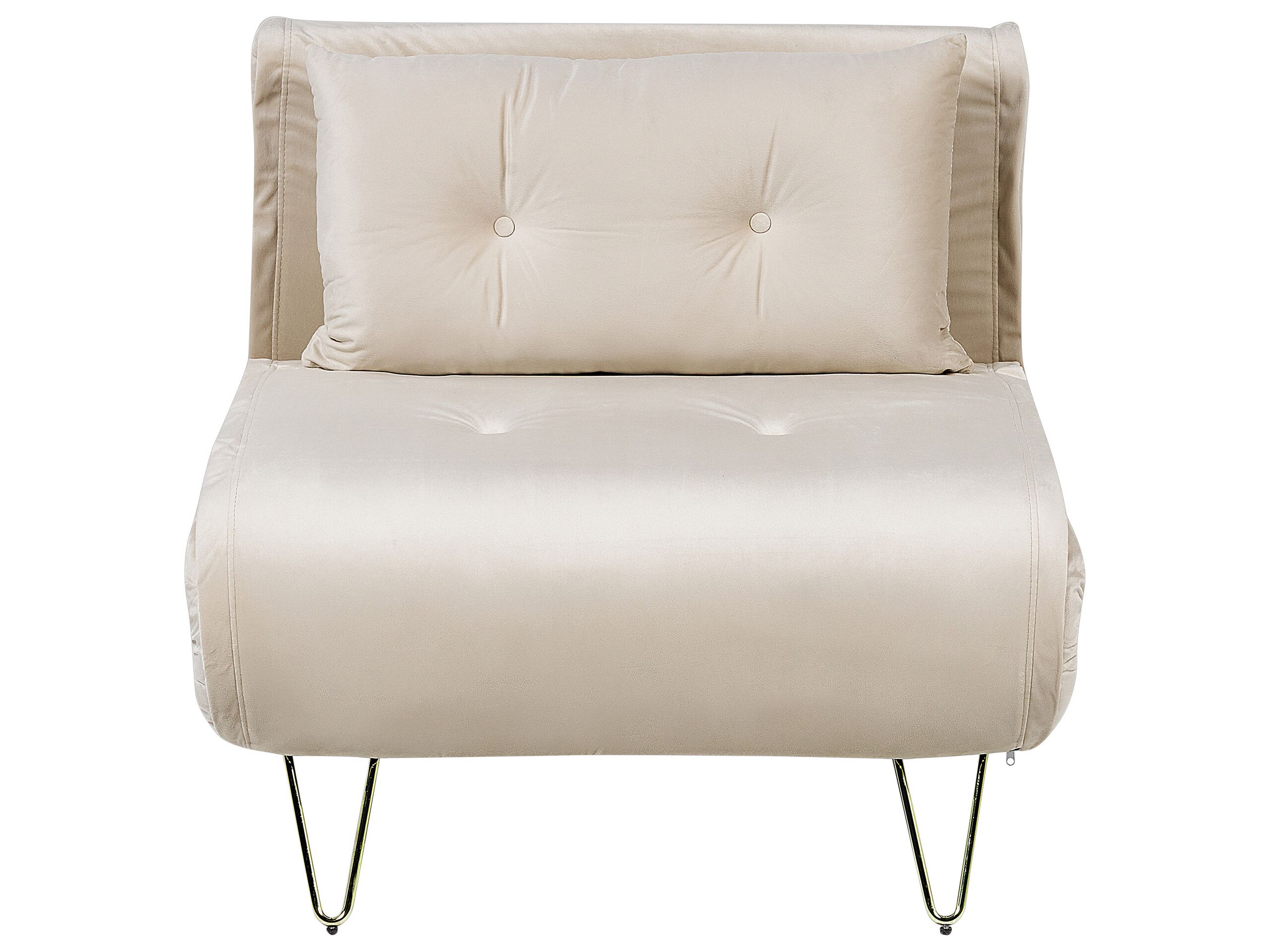 Velvet Sofa Bed Beige VESTFOLD