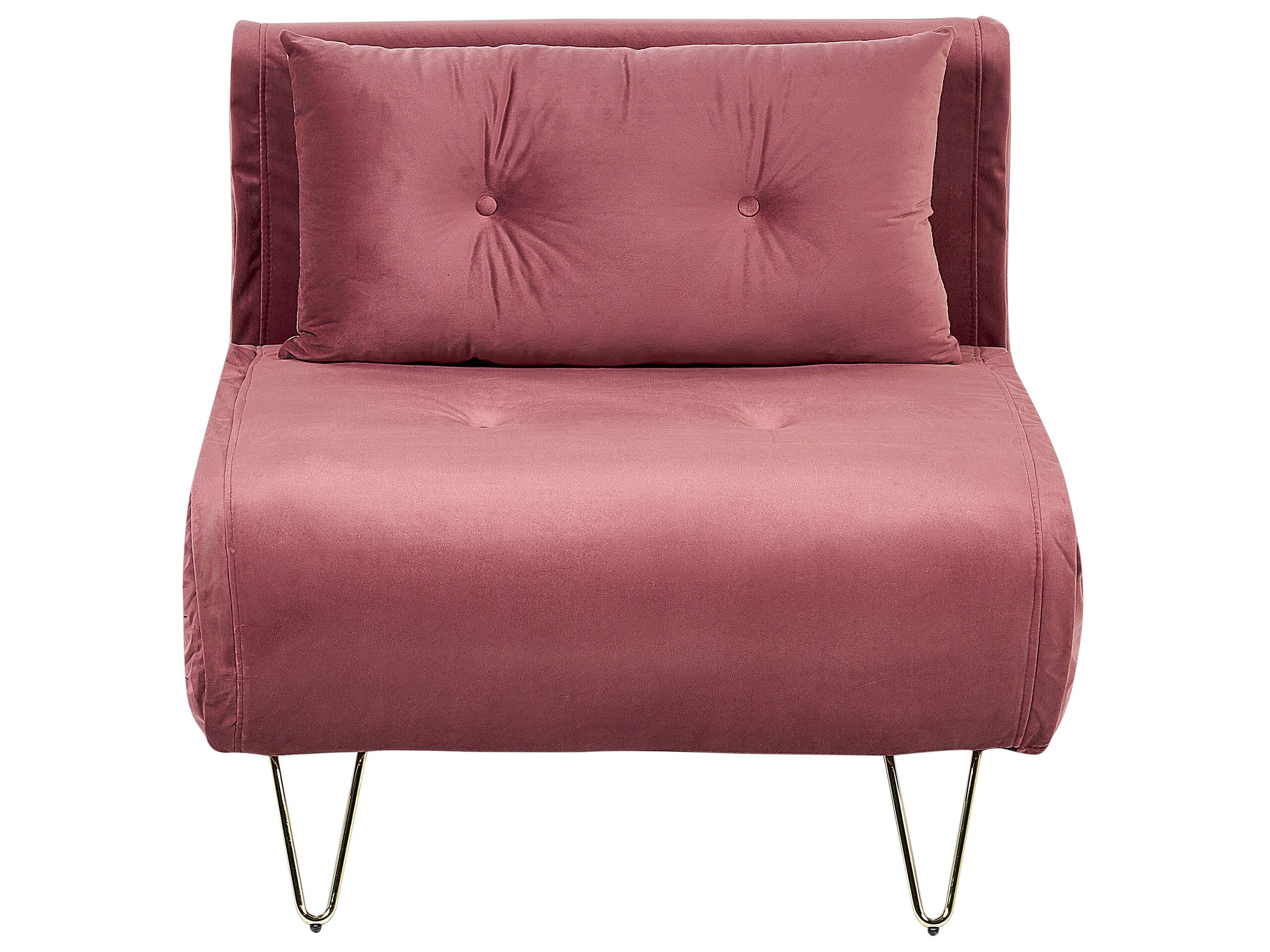 Velvet Sofa Bed Pink VESTFOLD