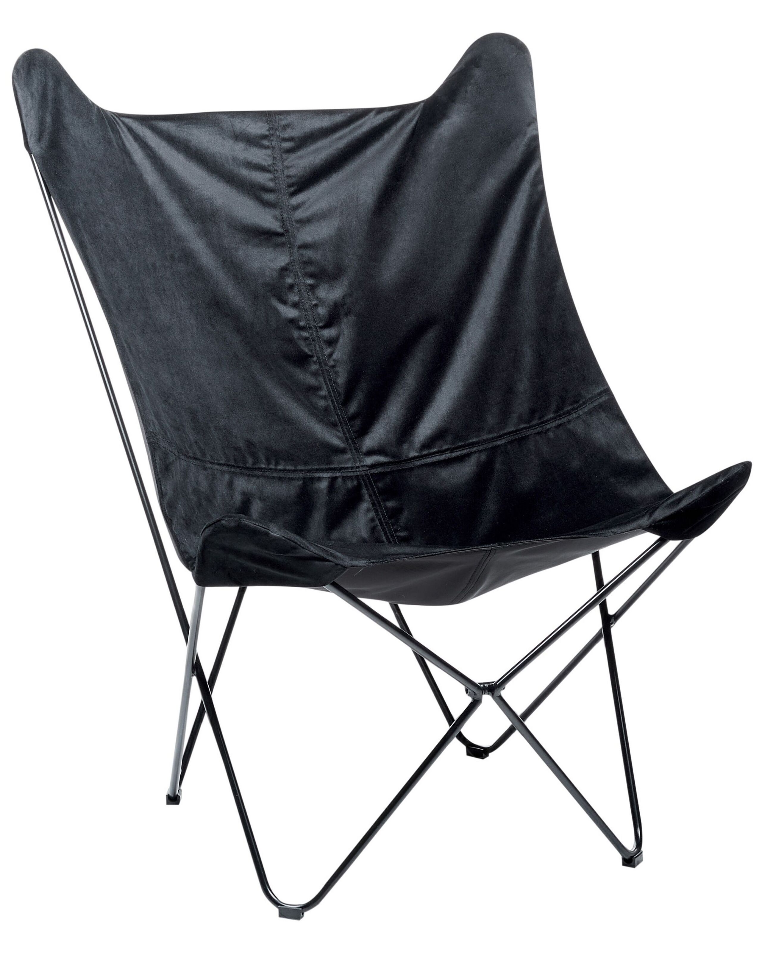 Velvet Armchair Black NYBRO