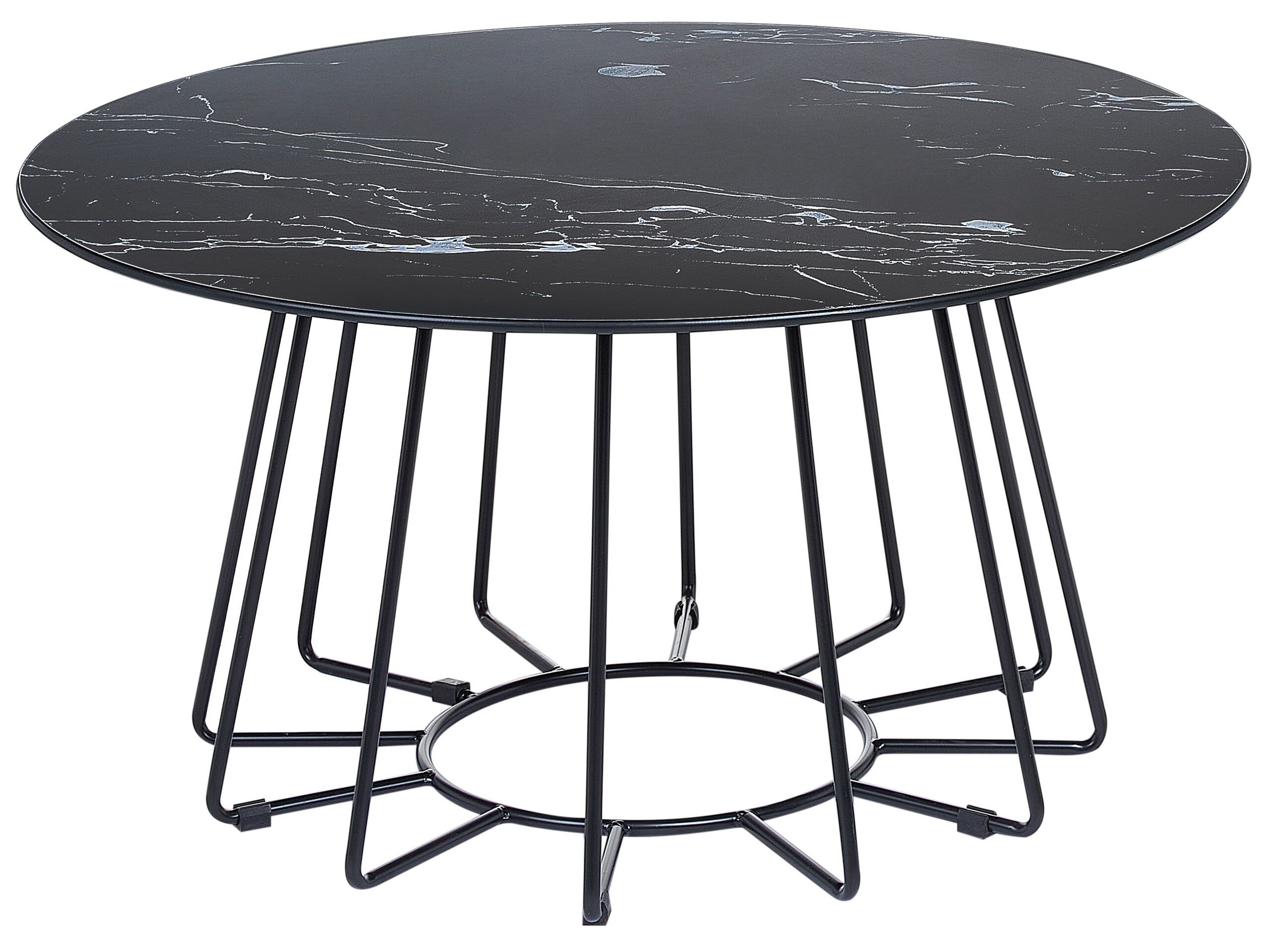 Coffee Table Marble Effect Black BERNIE
