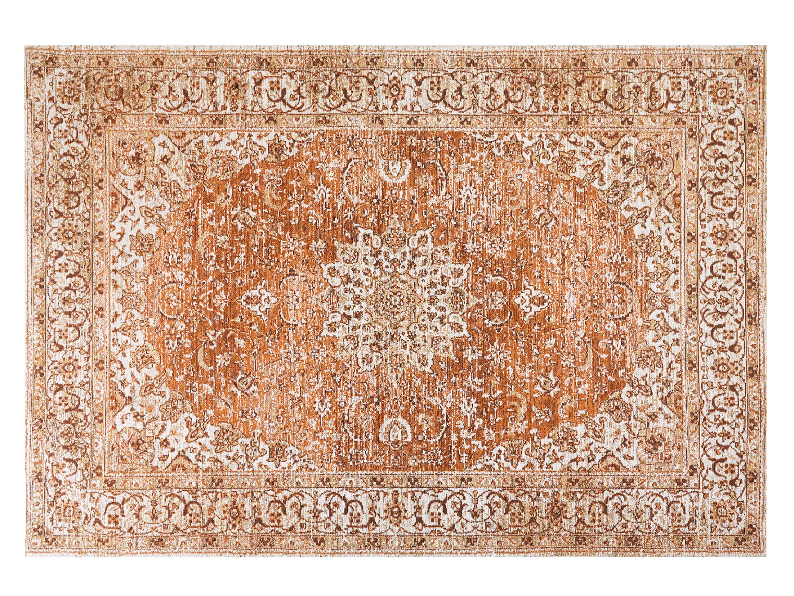 Cotton Area Rug 160x230cm Orange