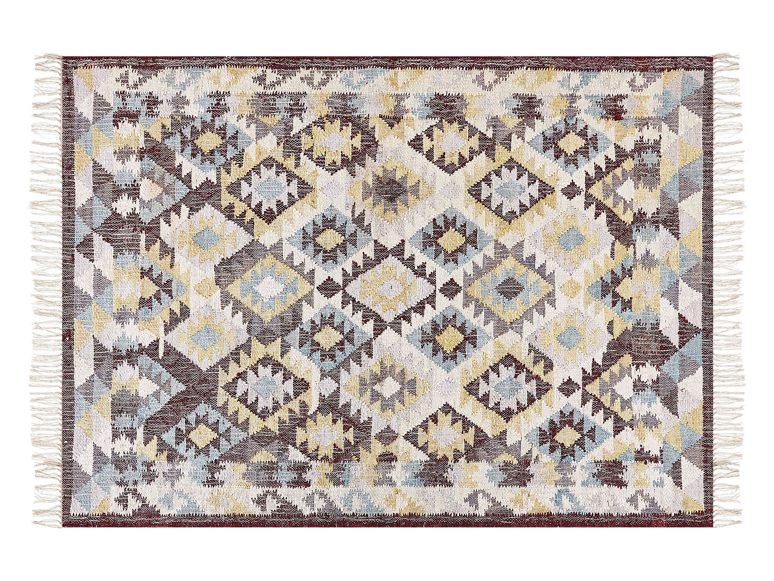 Jute Area Rug 140x200cm Multicolour