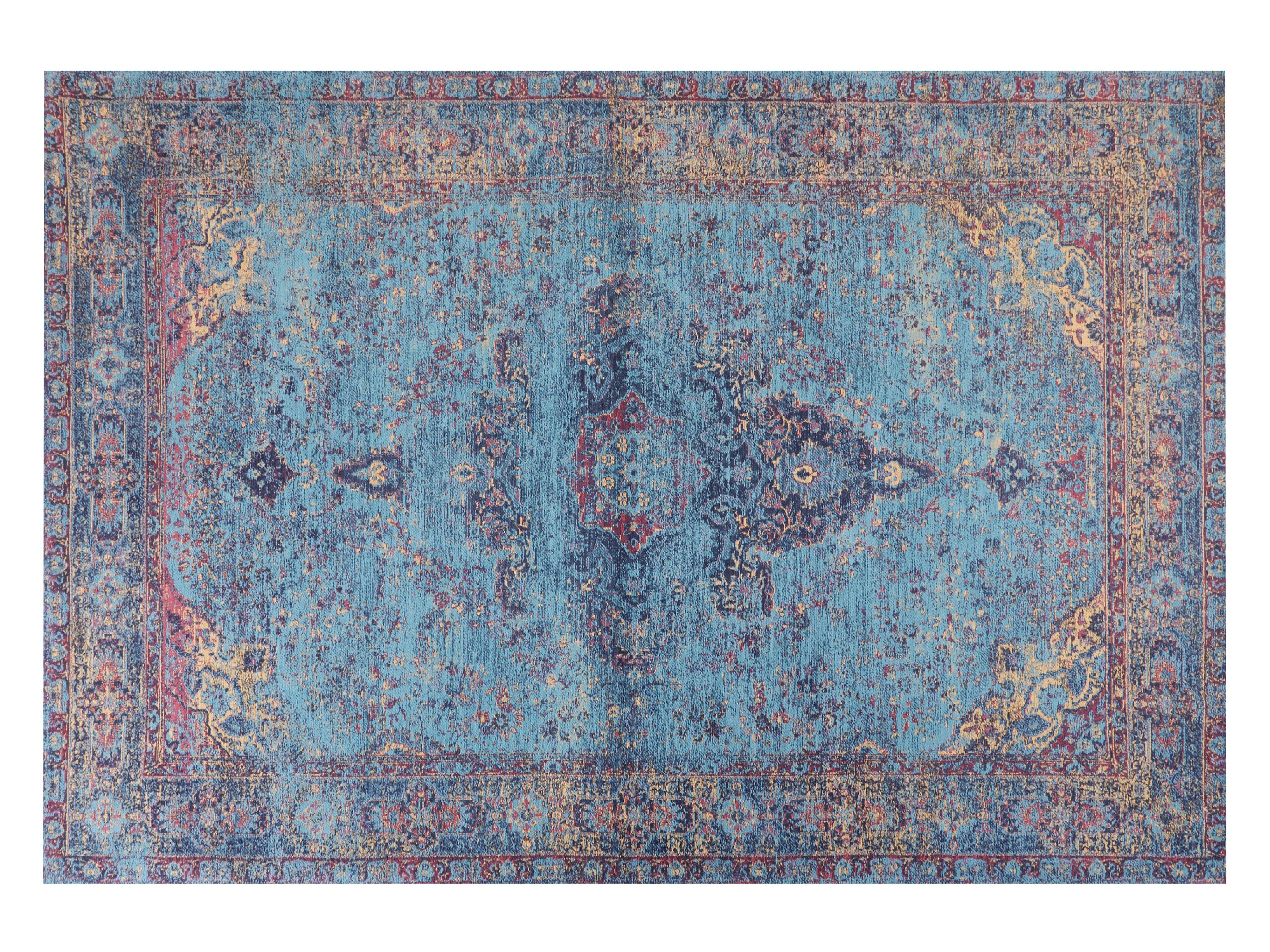 Cotton Area Rug 160x230cm Blue