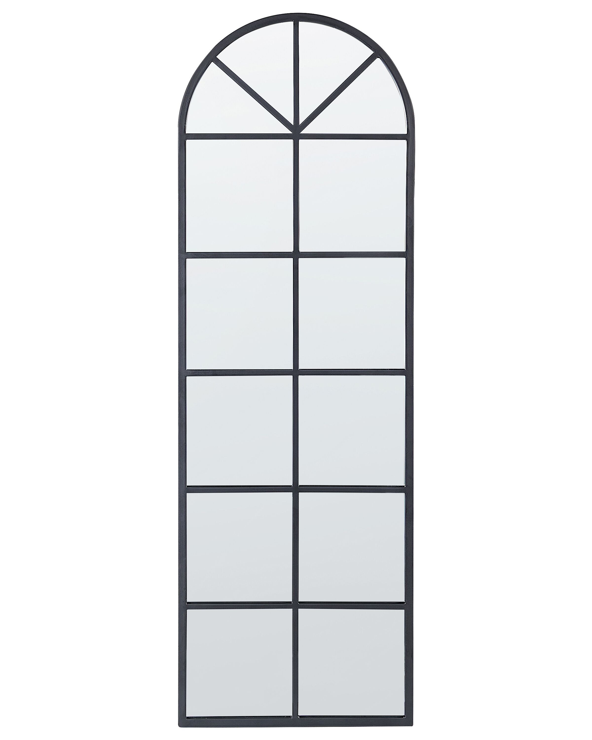 Metal Window Wall Mirror 40x120cm Black