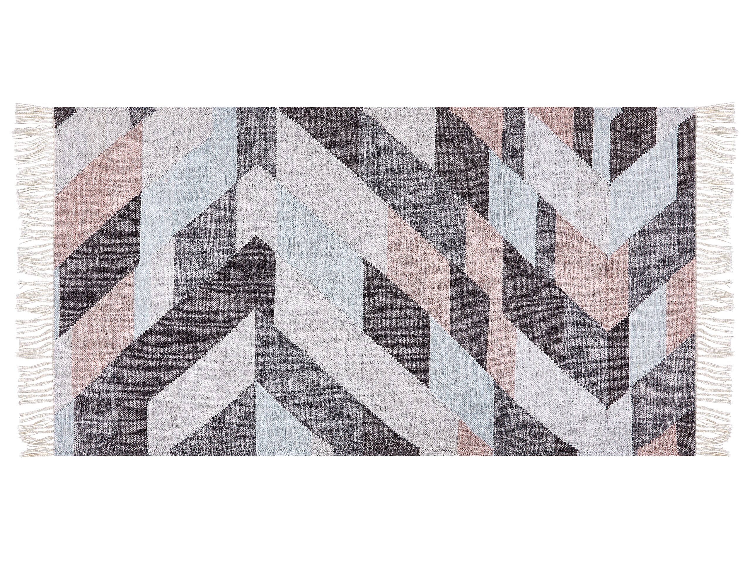 Jute Area Rug 80x150cm Multicolour