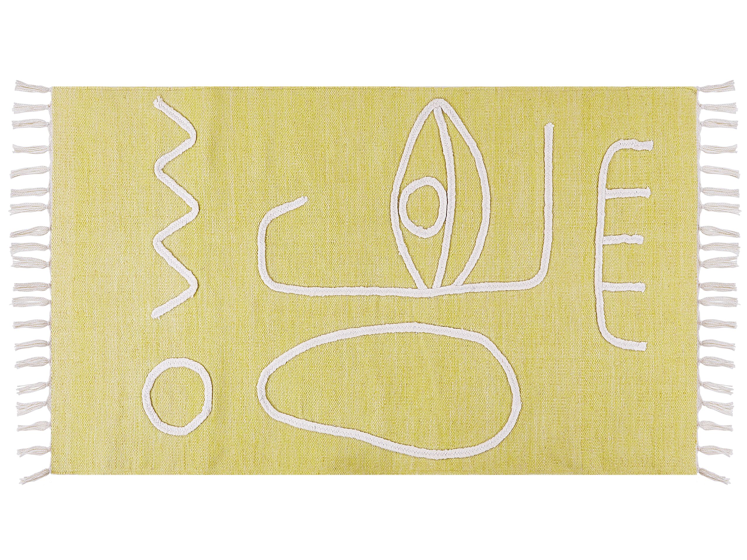 Outdoor Area Rug 80x150cm Yellow