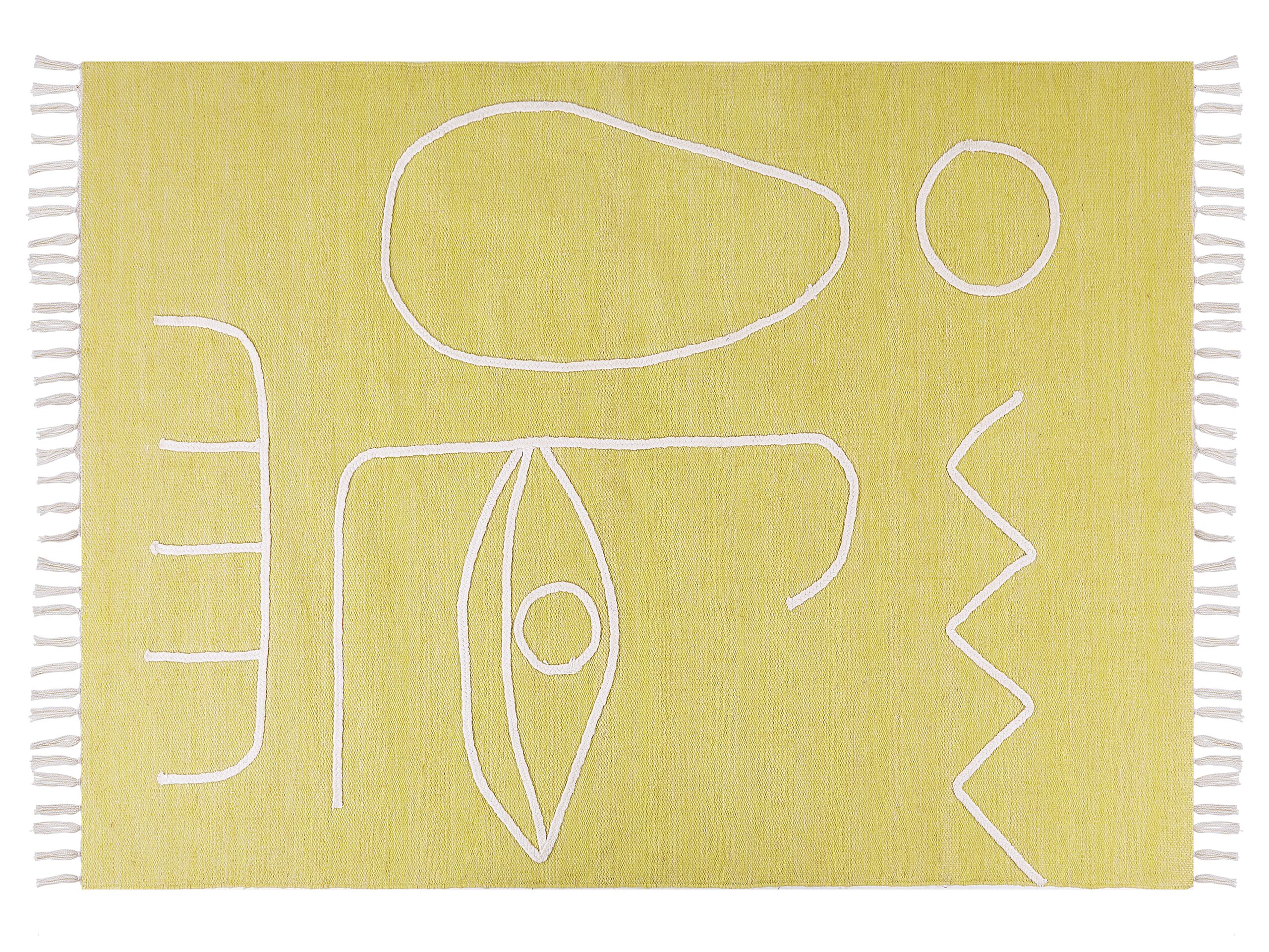 Outdoor Area Rug 140x200cm Yellow