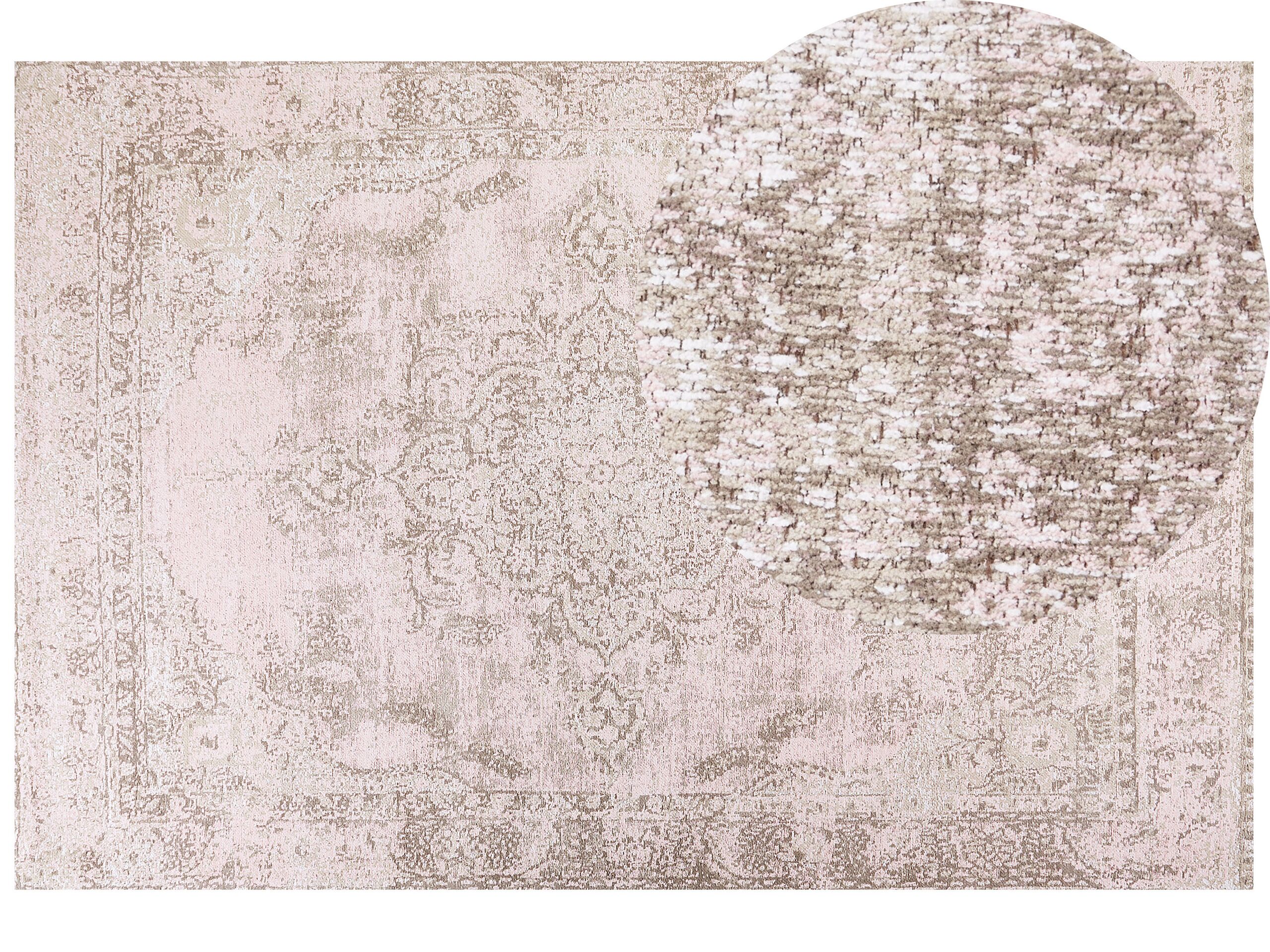 Cotton Area Rug 200x300cm Pink
