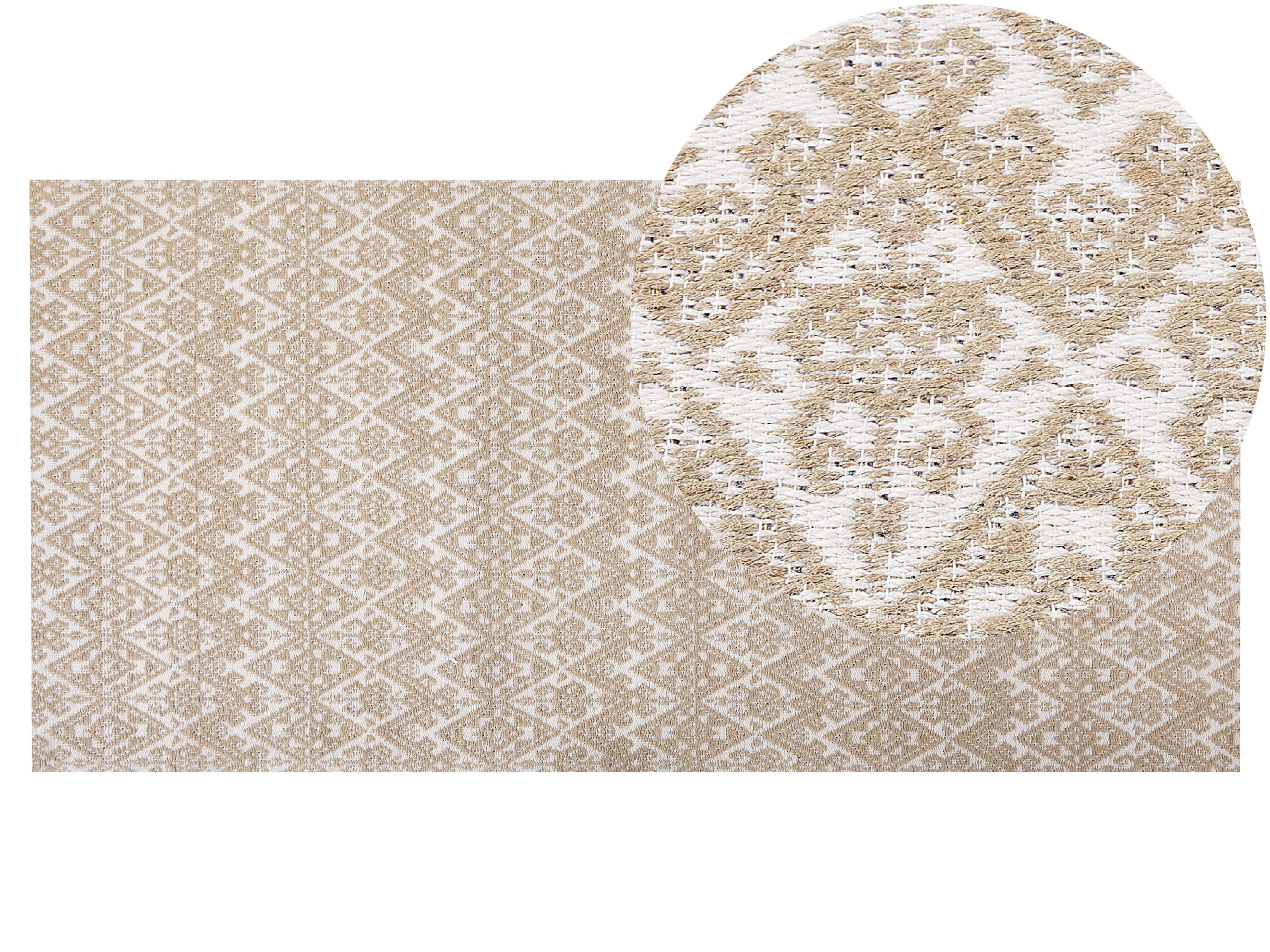 Jute Area Rug 80x150cm Beige