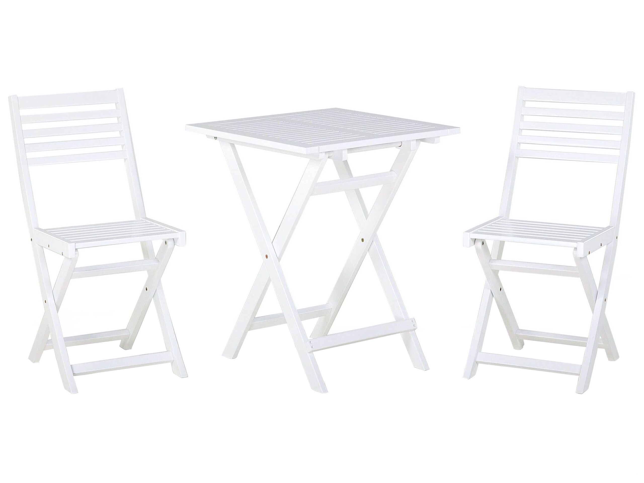 Acacia Wood Garden Bistro Set White FIJI