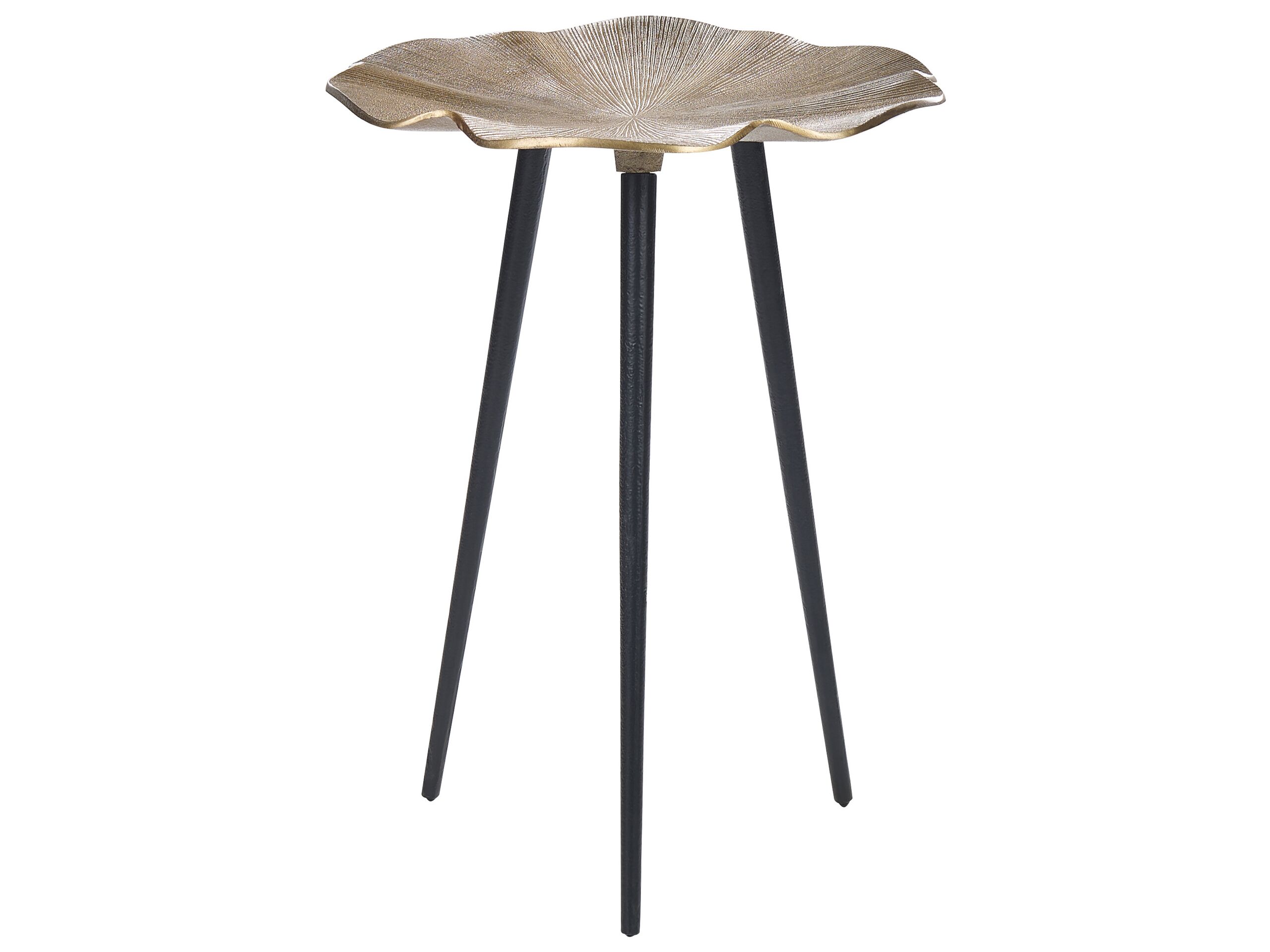 Metal Side Table Gold with Black PUDUR
